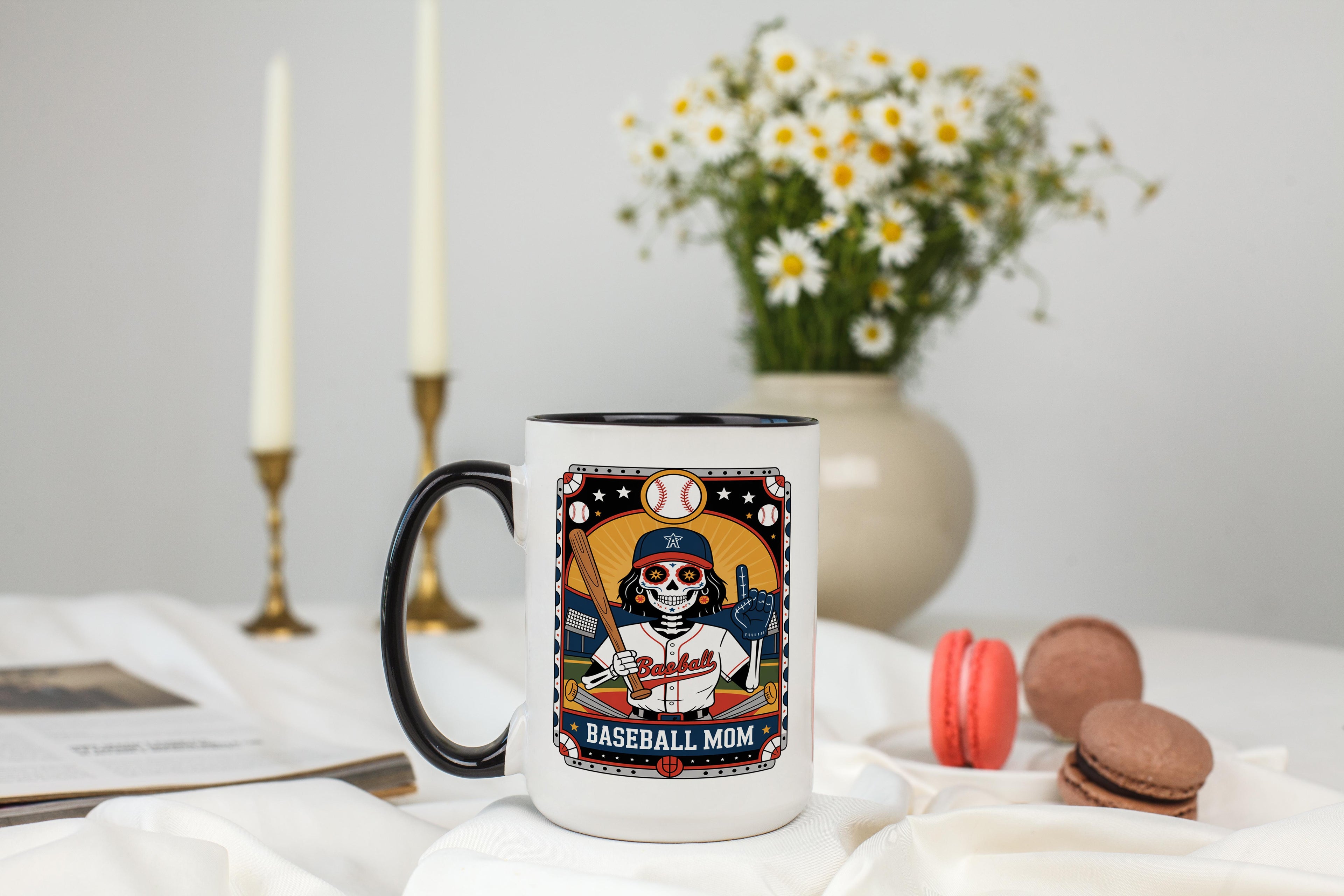 The Baseball Mom - Skeleton Tarot Card - Home Life Mugs