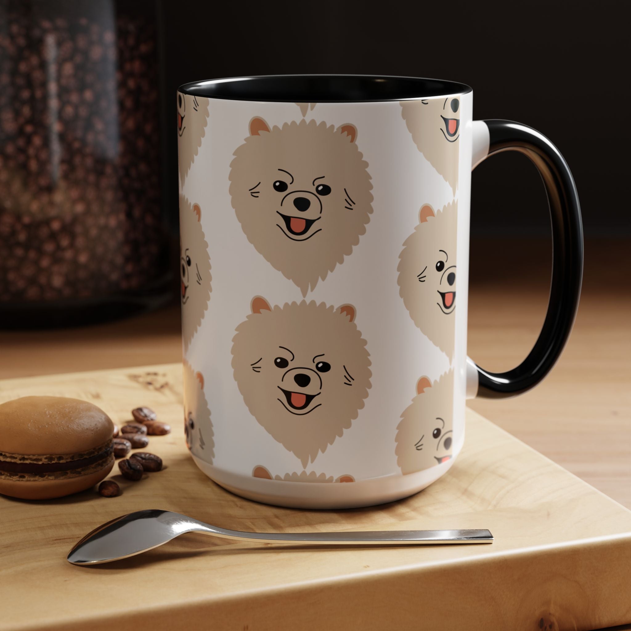 Pomeranian Dog Doodle Design 15oz Mug