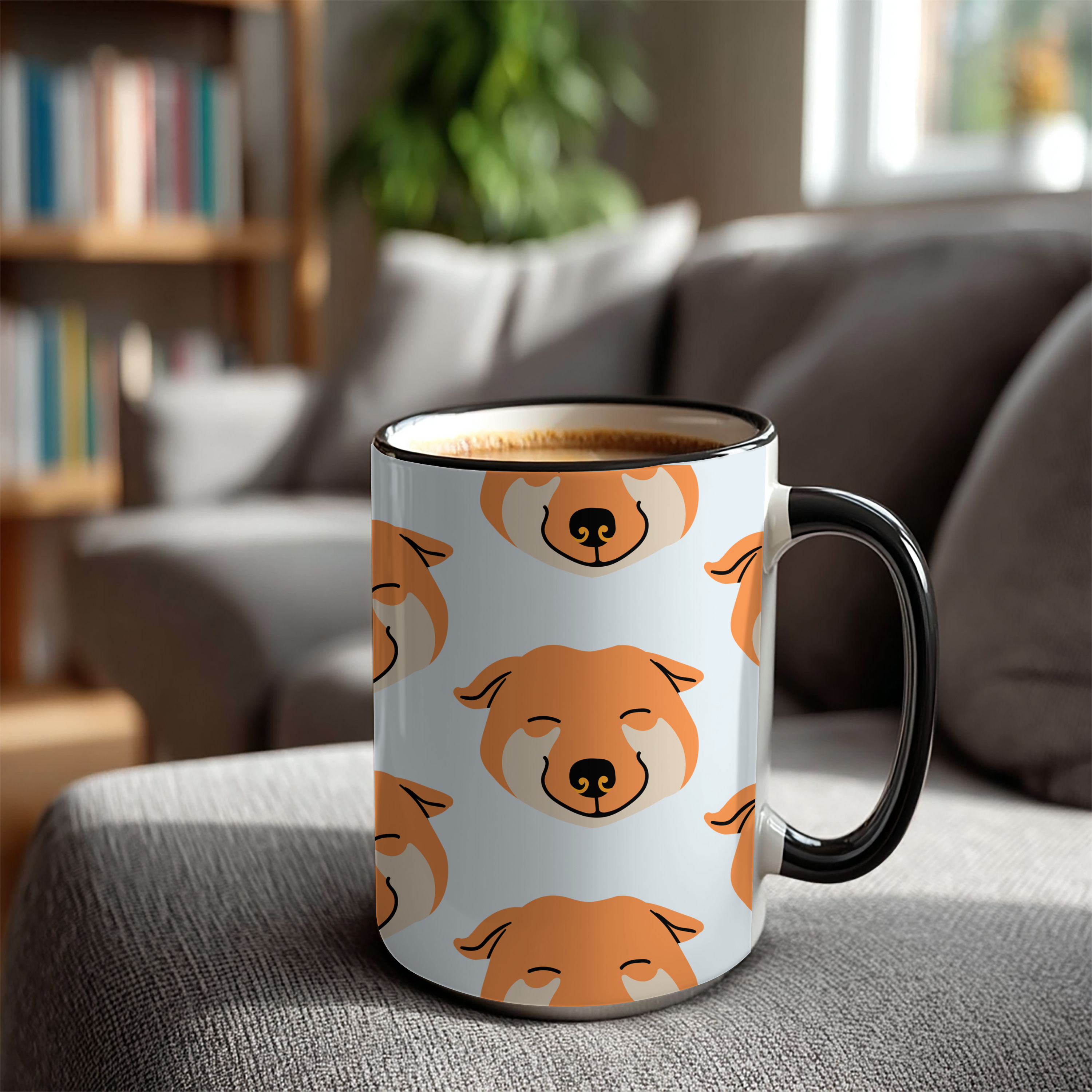 Shiba Inu Dog Doodle Design 15oz Mug