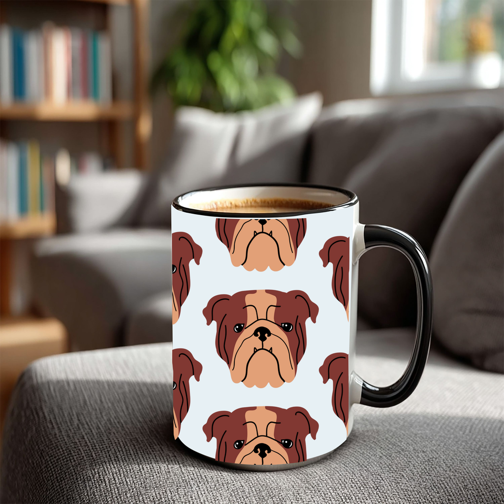 Bulldog Dog Doodle Design 15oz Mug