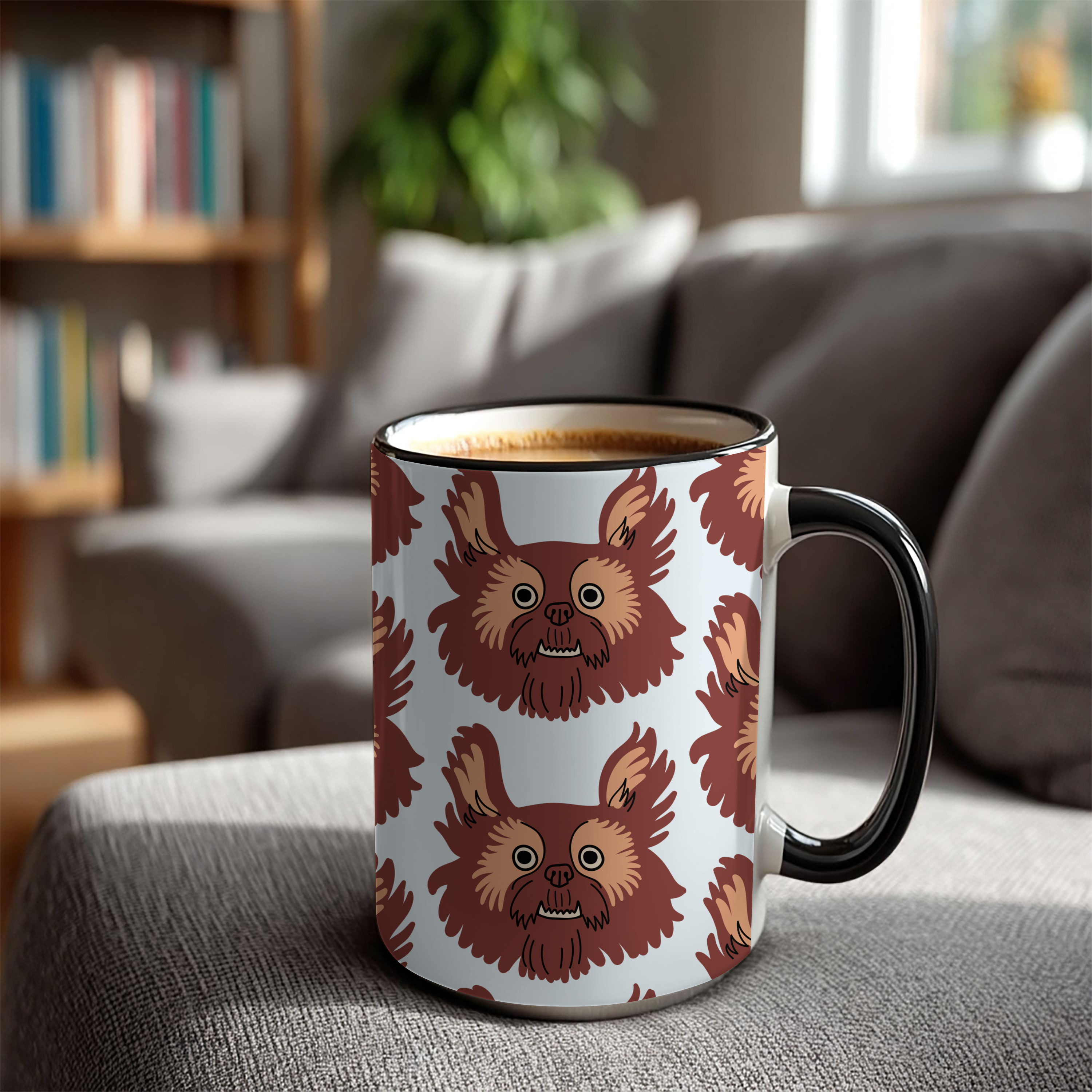 Griffon Dog Doodle Design 15oz Mug