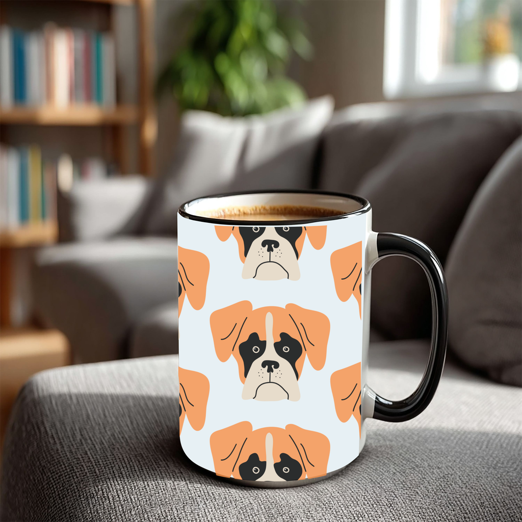 Boxer Dog Doodle Design 15oz Mug
