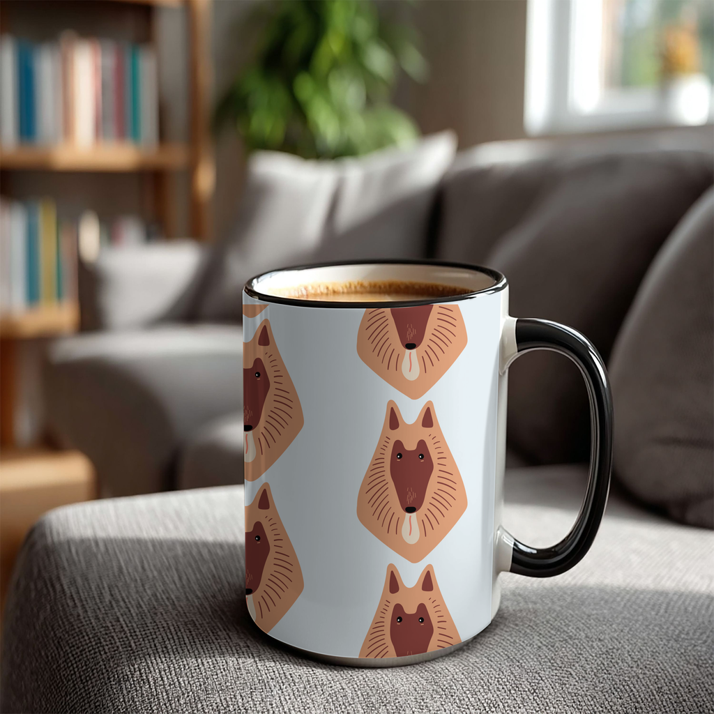 Collie Dog Doodle Design 15oz Mug