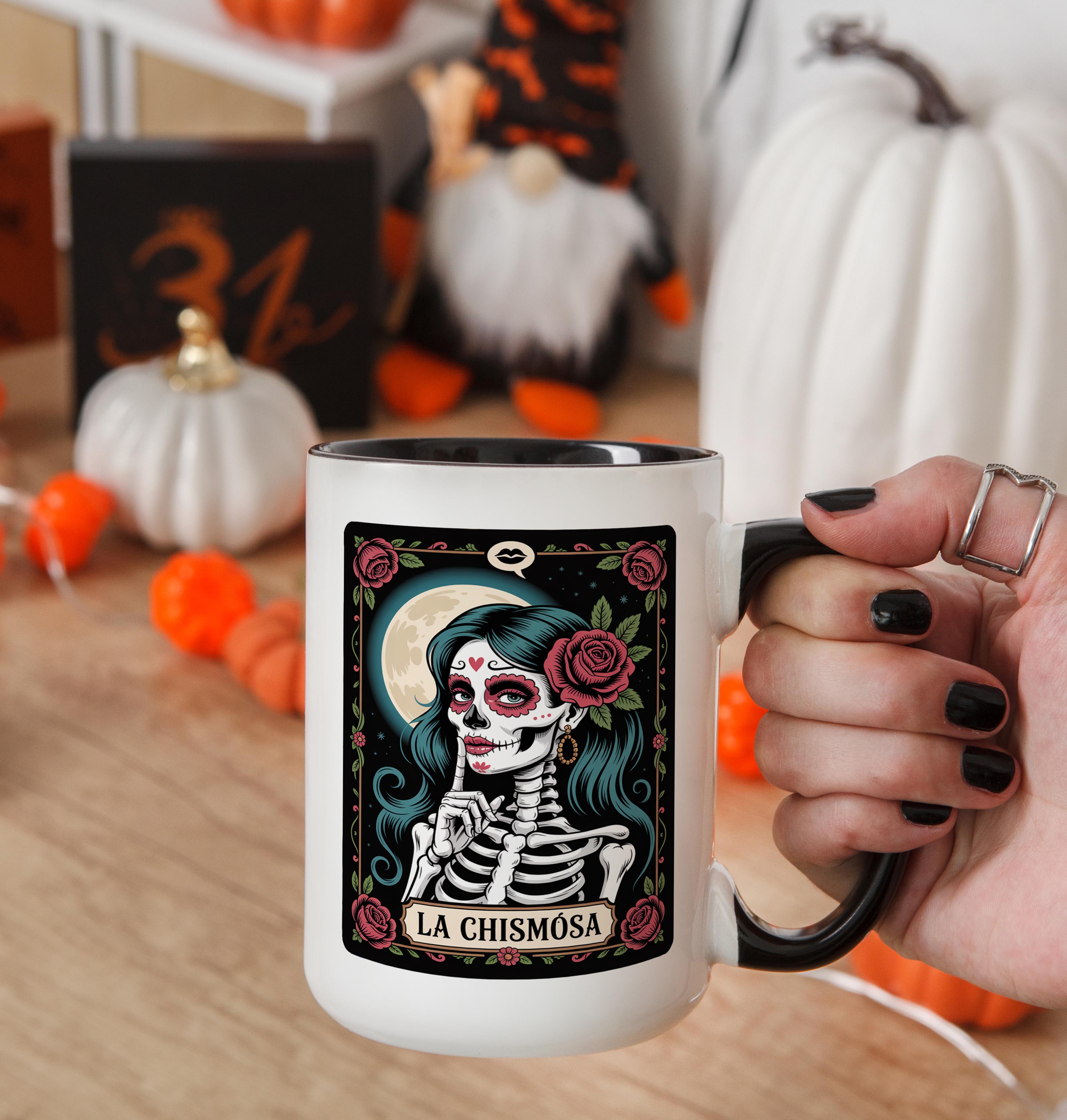 La Chismosa - The Gossip - Skeleton tarot Card - Adult Humor Mug
