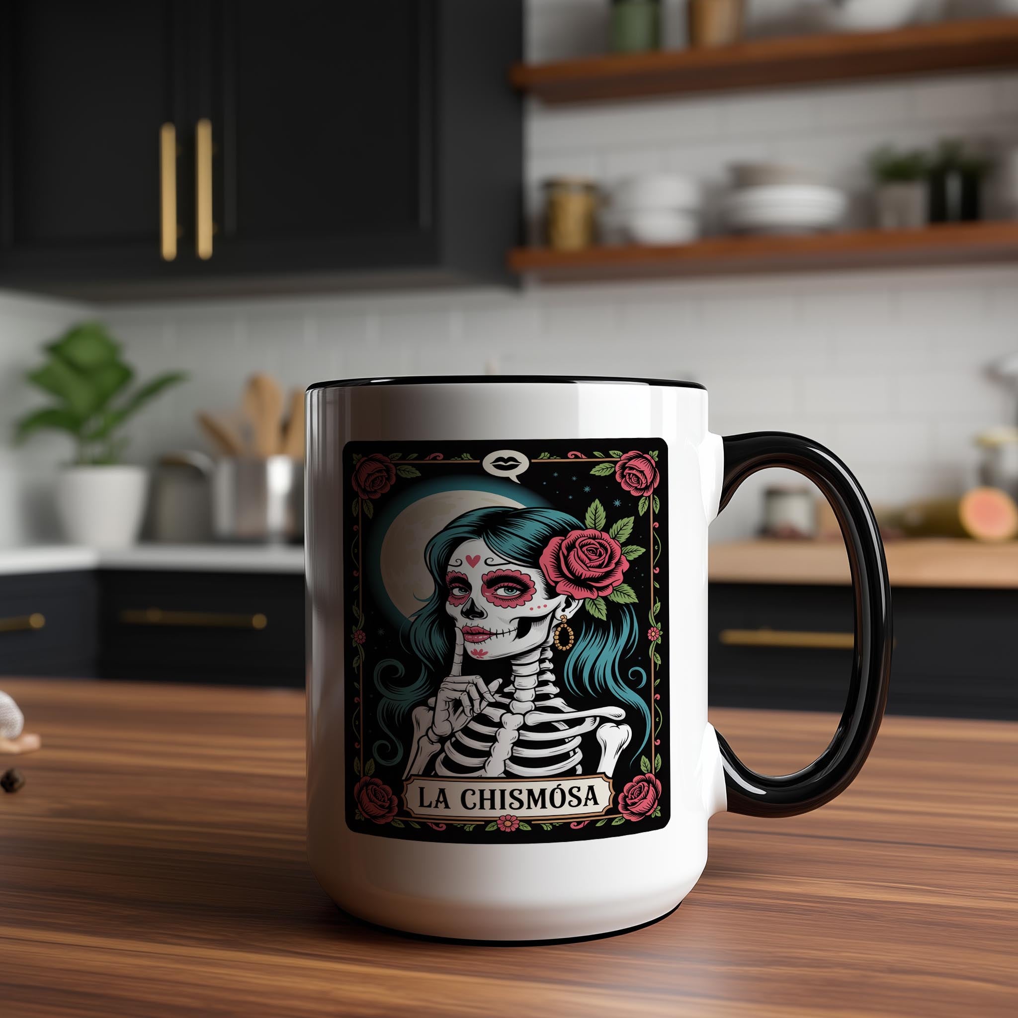 La Chismosa - The Gossip - Skeleton tarot Card - Adult Humor Mug