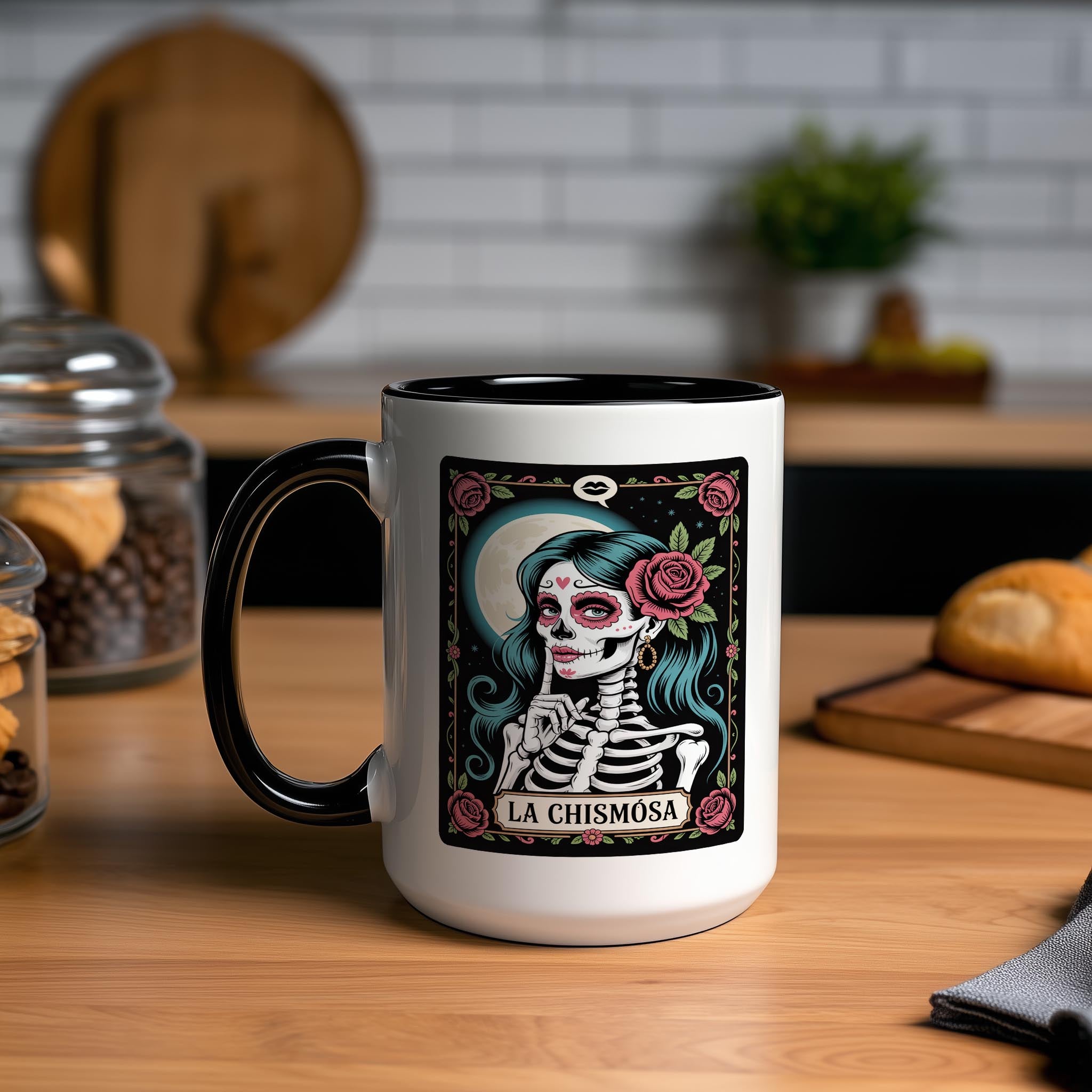 La Chismosa - The Gossip - Skeleton tarot Card - Adult Humor Mug
