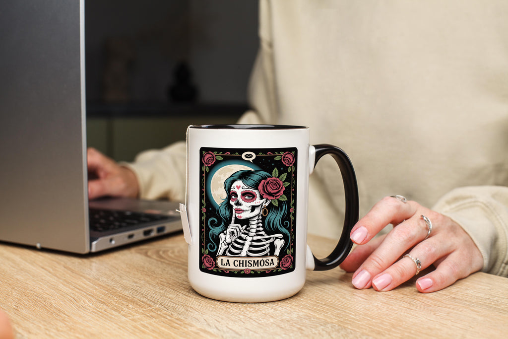 La Chismosa - The Gossip - Skeleton tarot Card - Adult Humor Mug