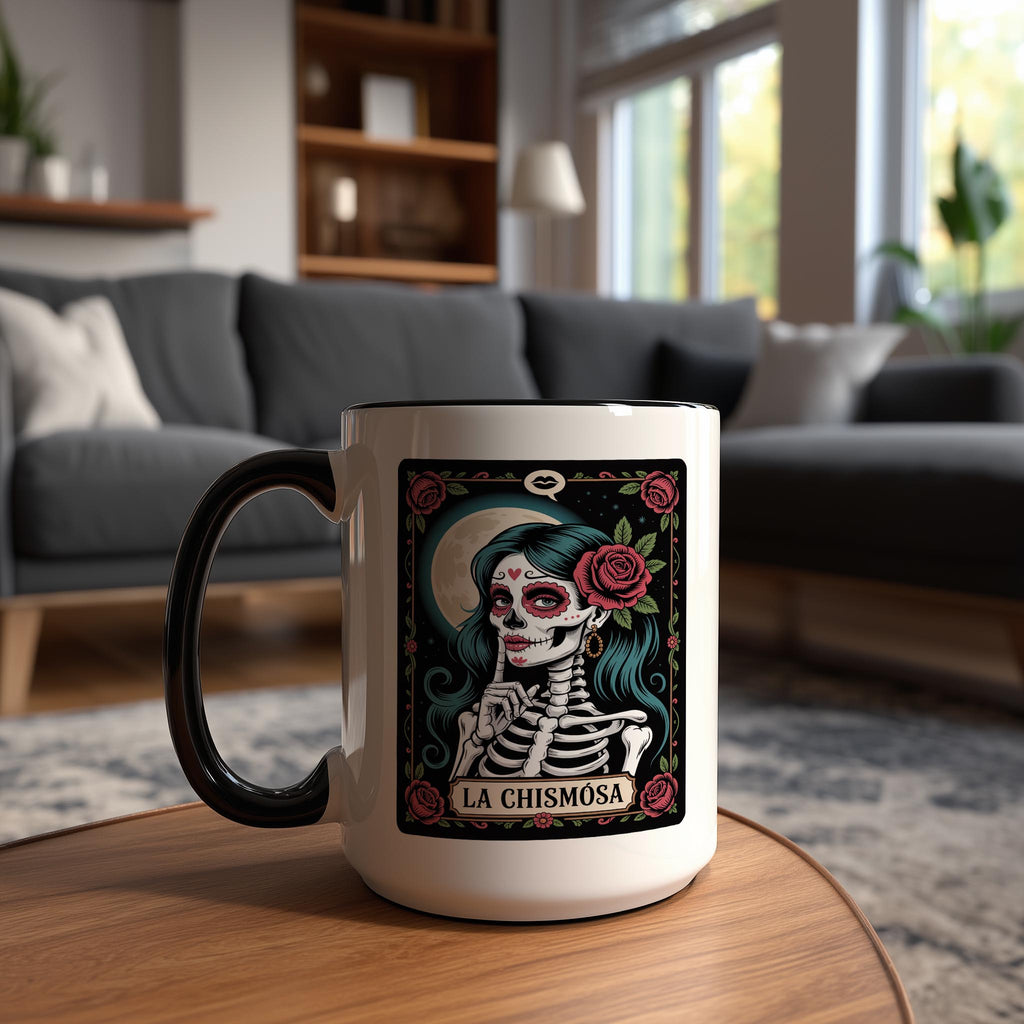 La Chismosa - The Gossip - Skeleton tarot Card - Adult Humor Mug