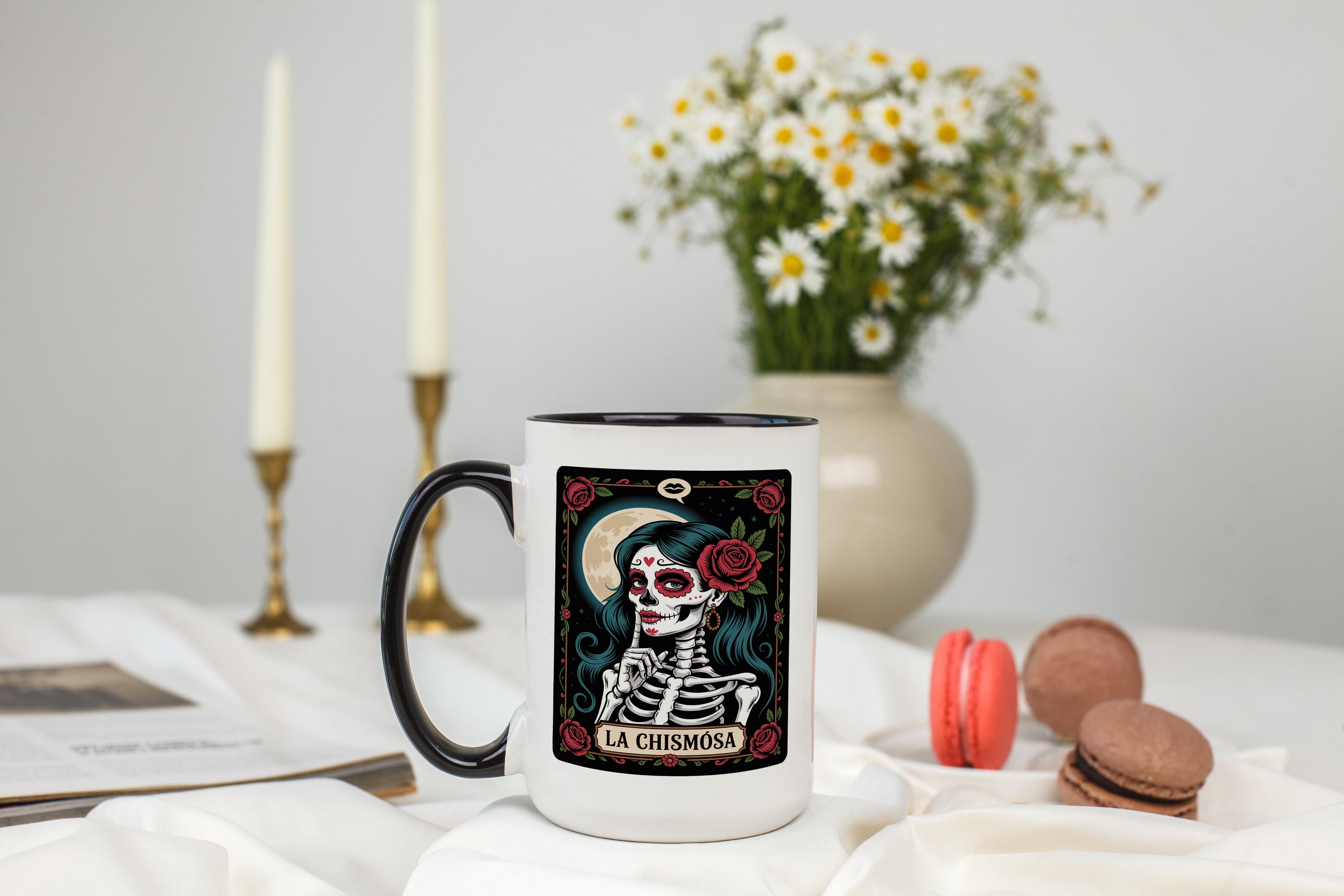 La Chismosa - The Gossip - Skeleton tarot Card - Adult Humor Mug
