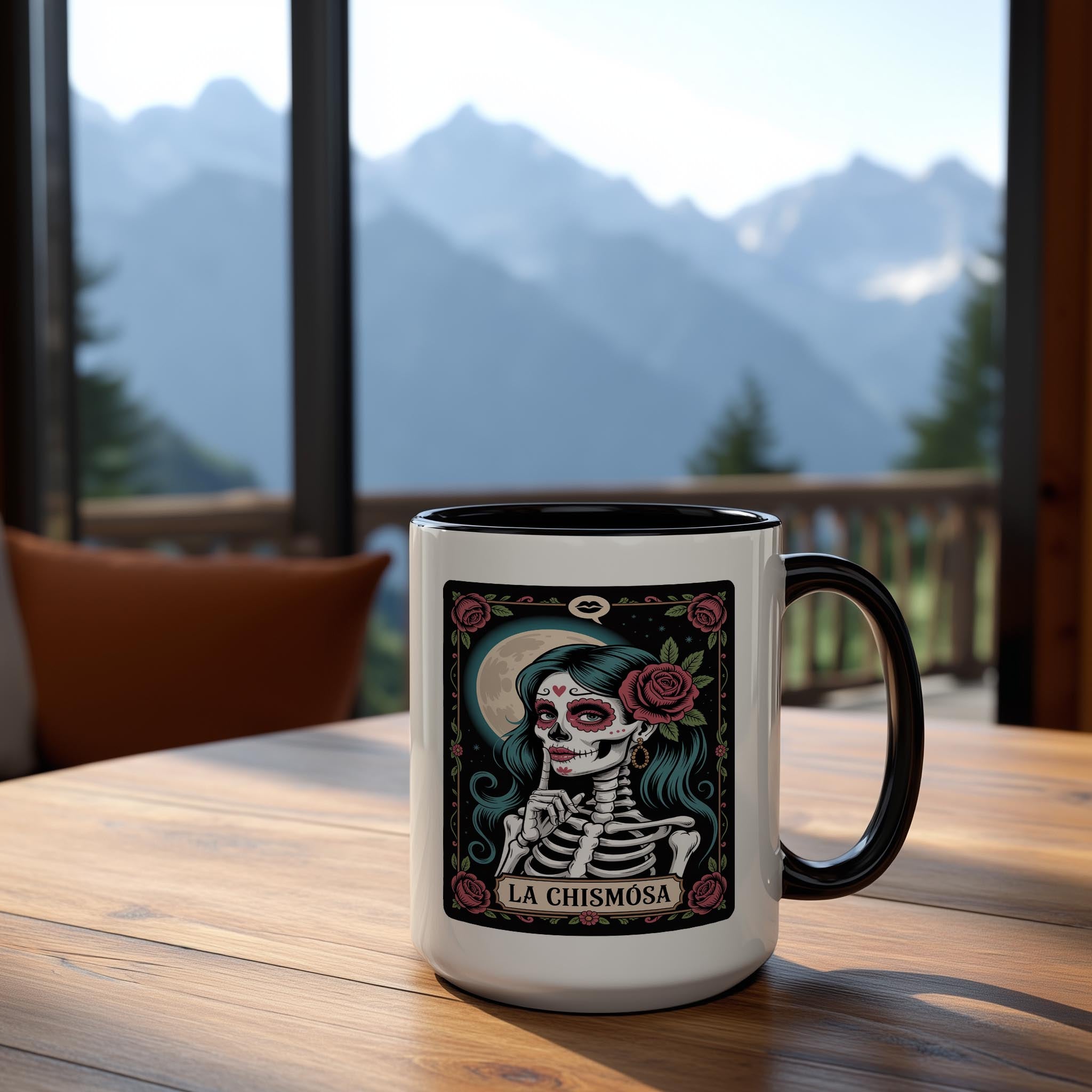 La Chismosa - The Gossip - Skeleton tarot Card - Adult Humor Mug
