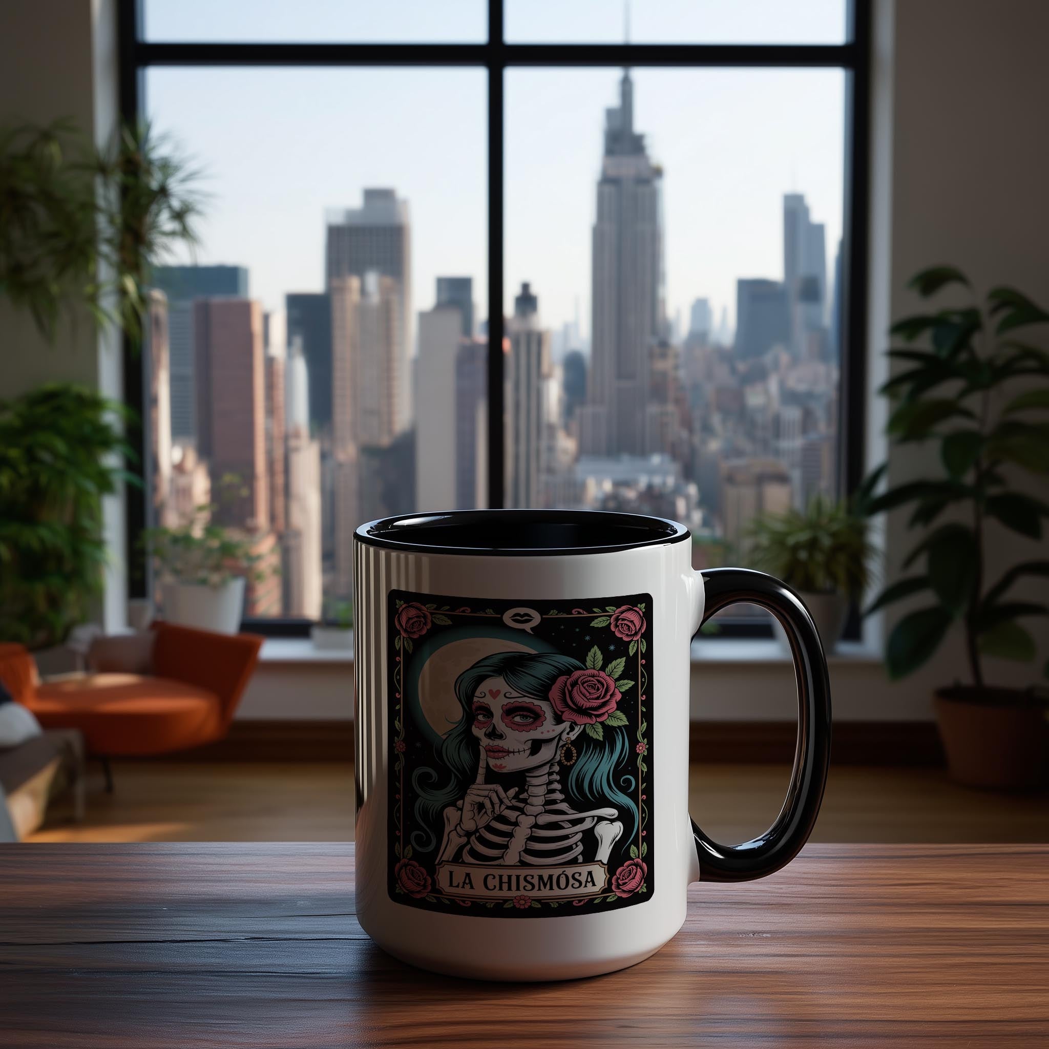 La Chismosa - The Gossip - Skeleton tarot Card - Adult Humor Mug