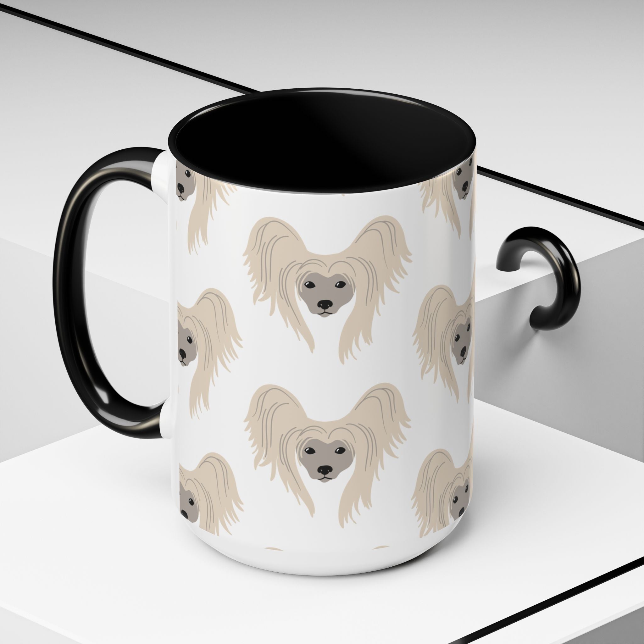 Papillon Dog Doodle Design 15oz Mug