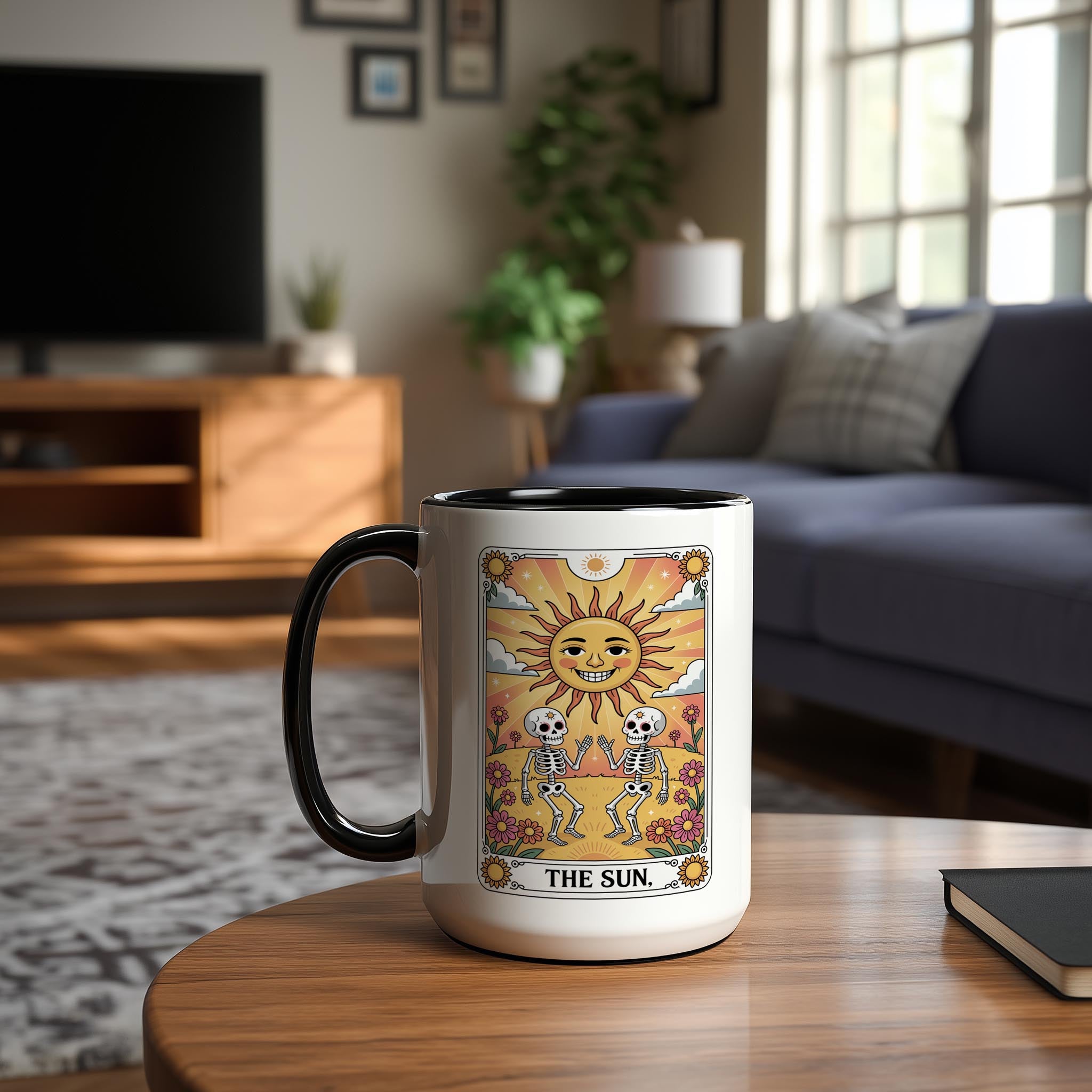 The Sun - Skeleton Tarot Card - Halloween Mug