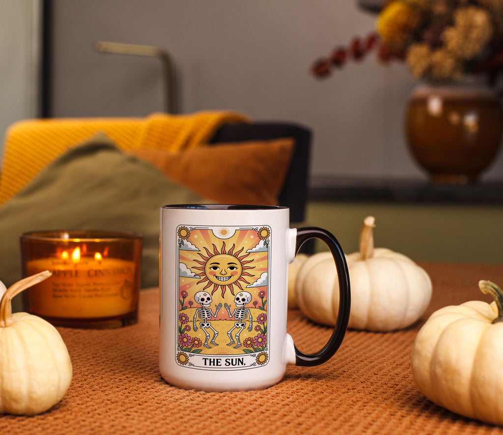 The Sun - Skeleton Tarot Card - Halloween Mug