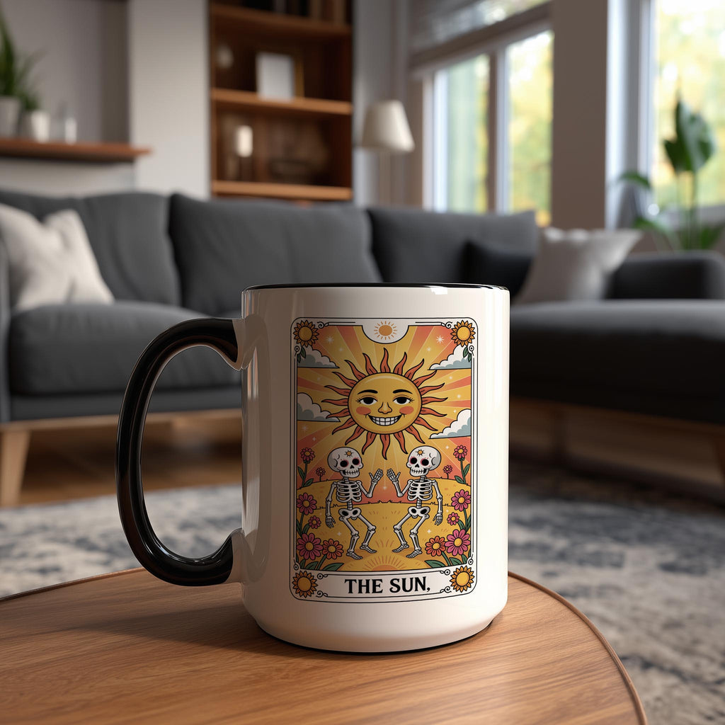 The Sun - Skeleton Tarot Card - Halloween Mug