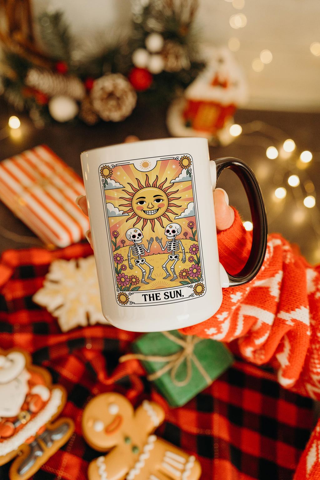 The Sun - Skeleton Tarot Card - Halloween Mug