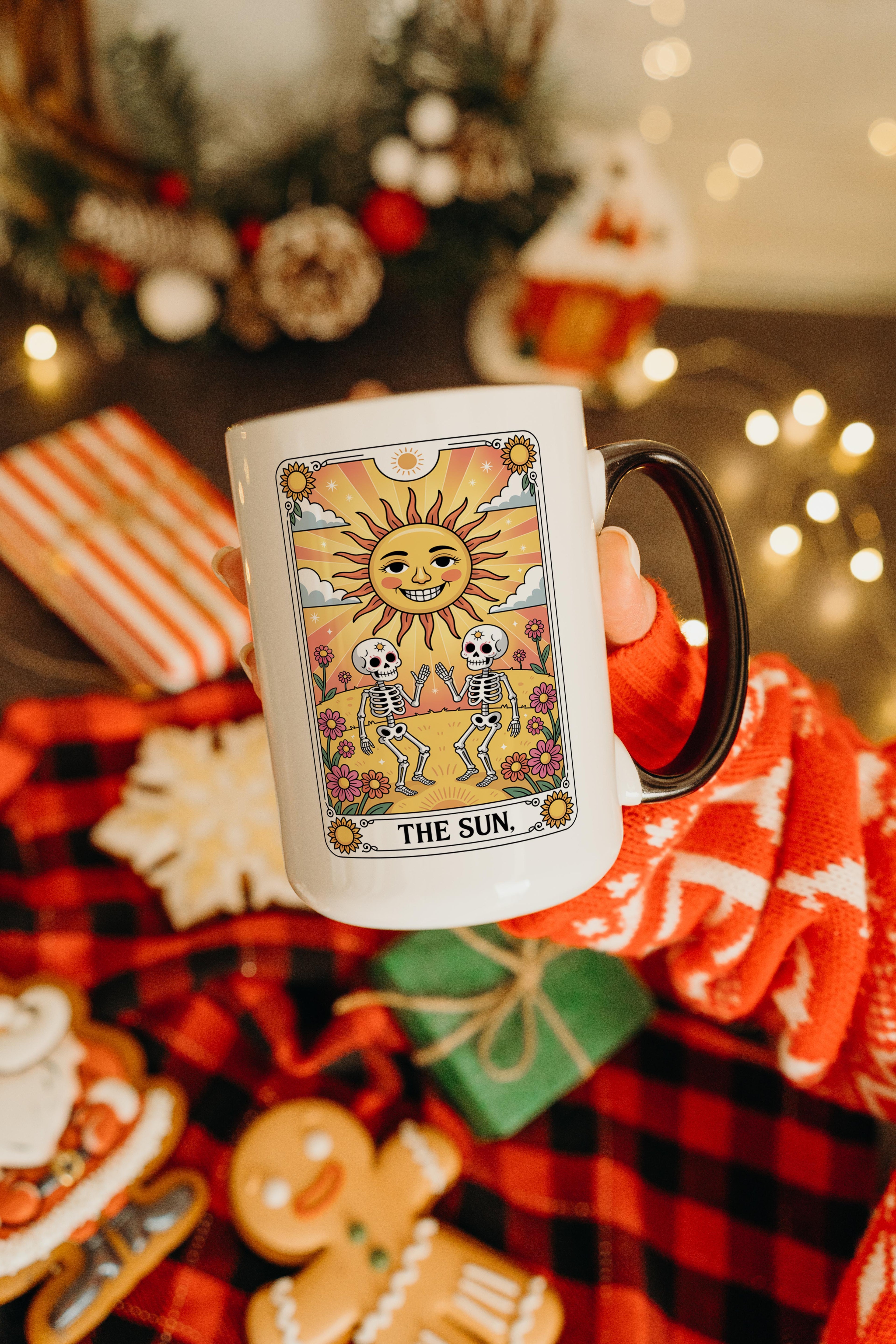 The Sun - Skeleton Tarot Card - Halloween Mug
