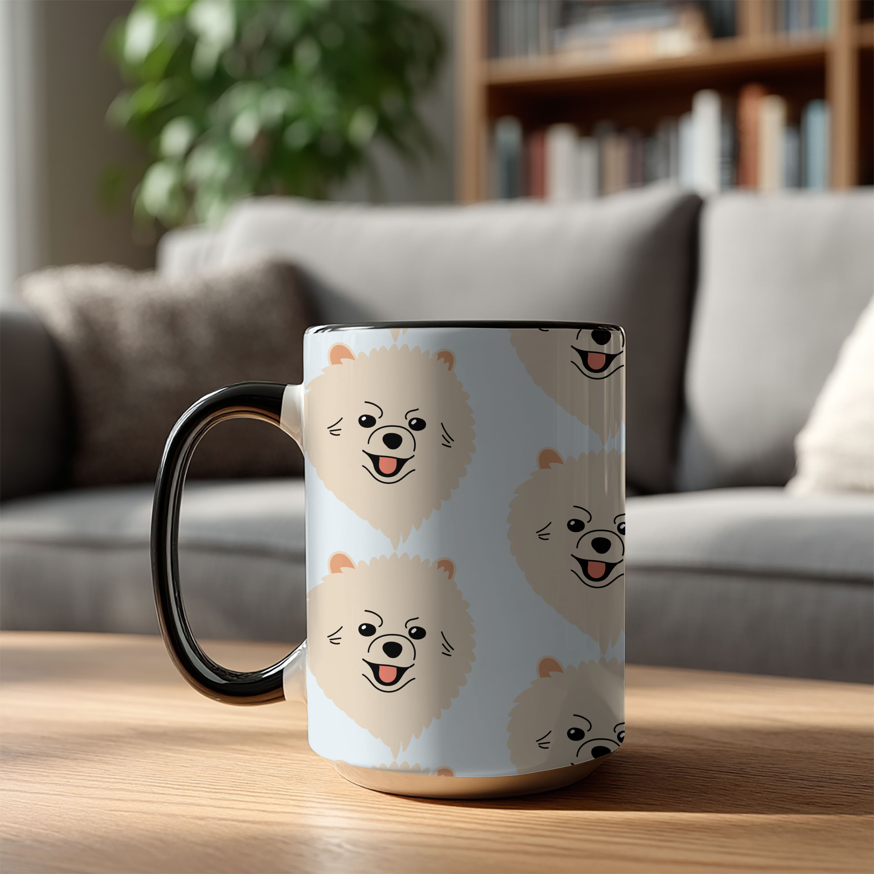 Pomeranian Dog Doodle Design 15oz Mug