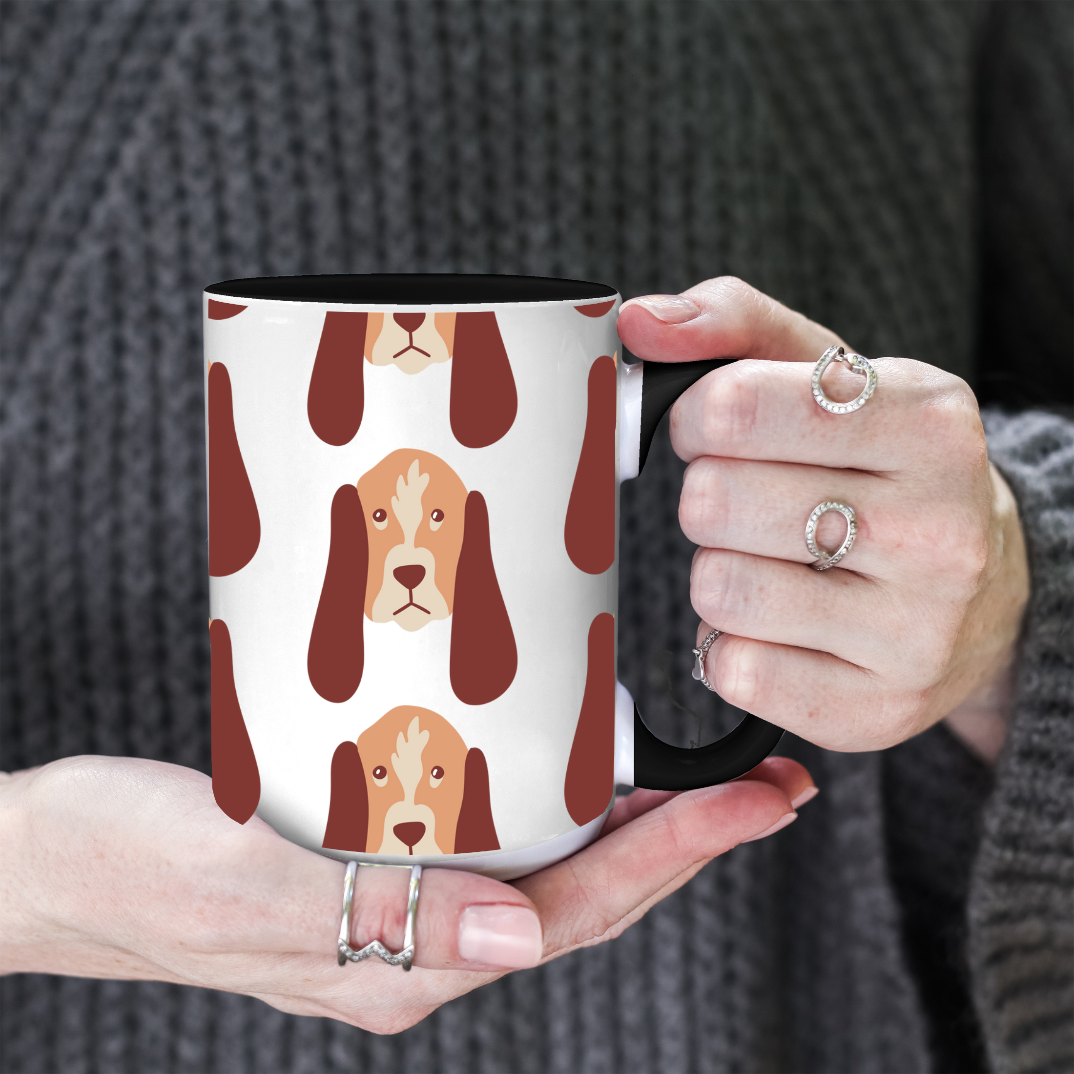 Bloodhound Dog Doodle Design 15oz Mug