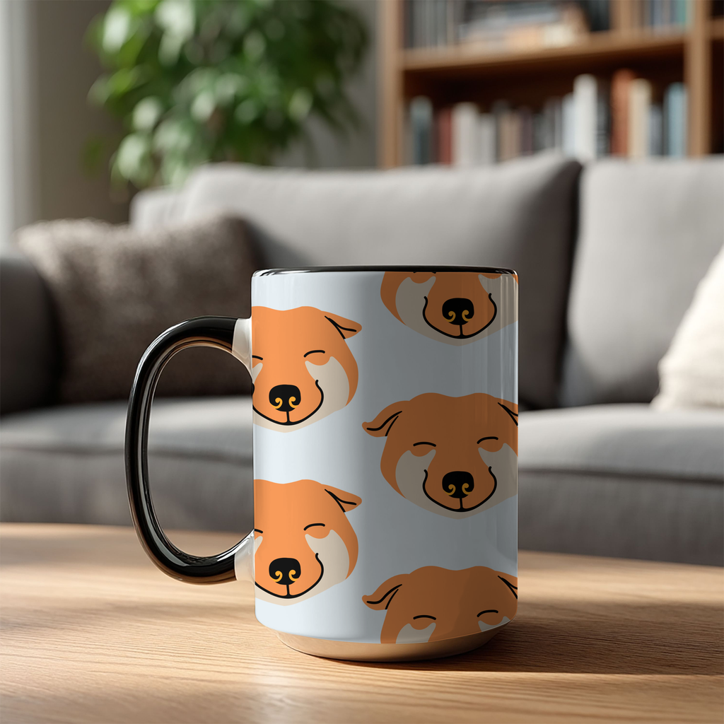 Shiba Inu Dog Doodle Design 15oz Mug