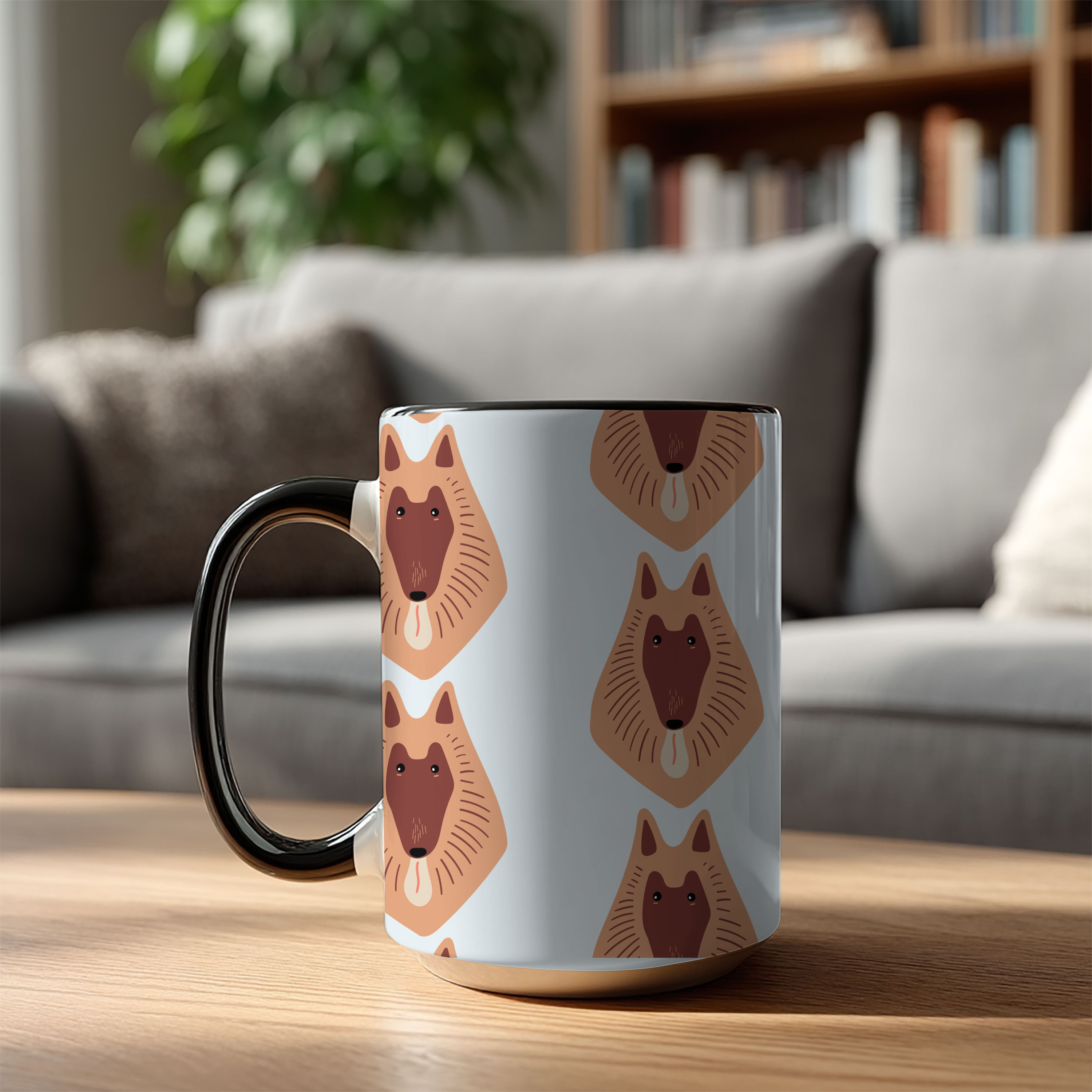 Collie Dog Doodle Design 15oz Mug