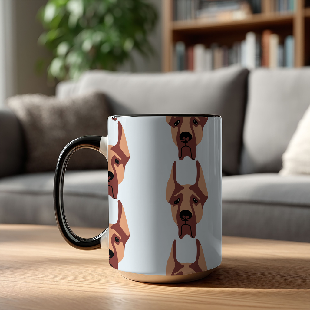 Great Dane Dog Doodle Design 15oz Mug