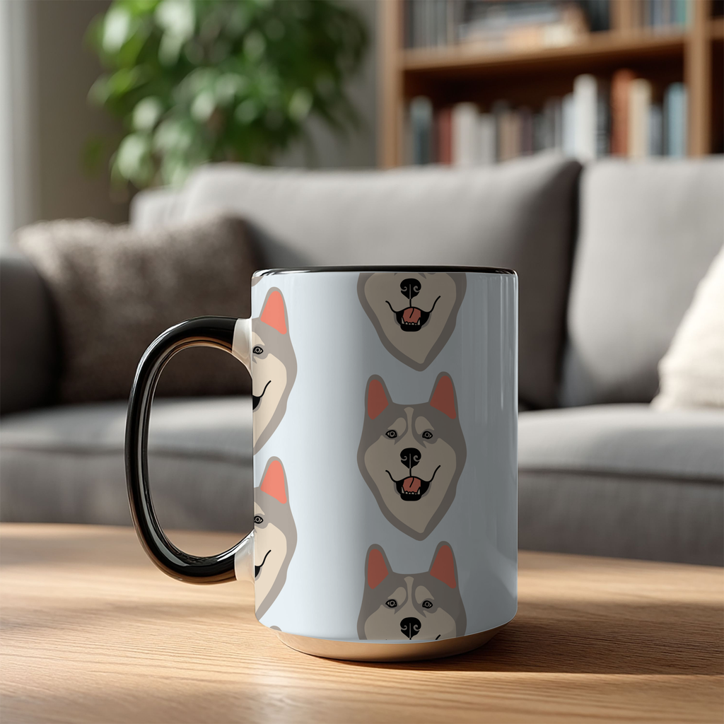 Husky Dog Doodle Design 15oz Mug