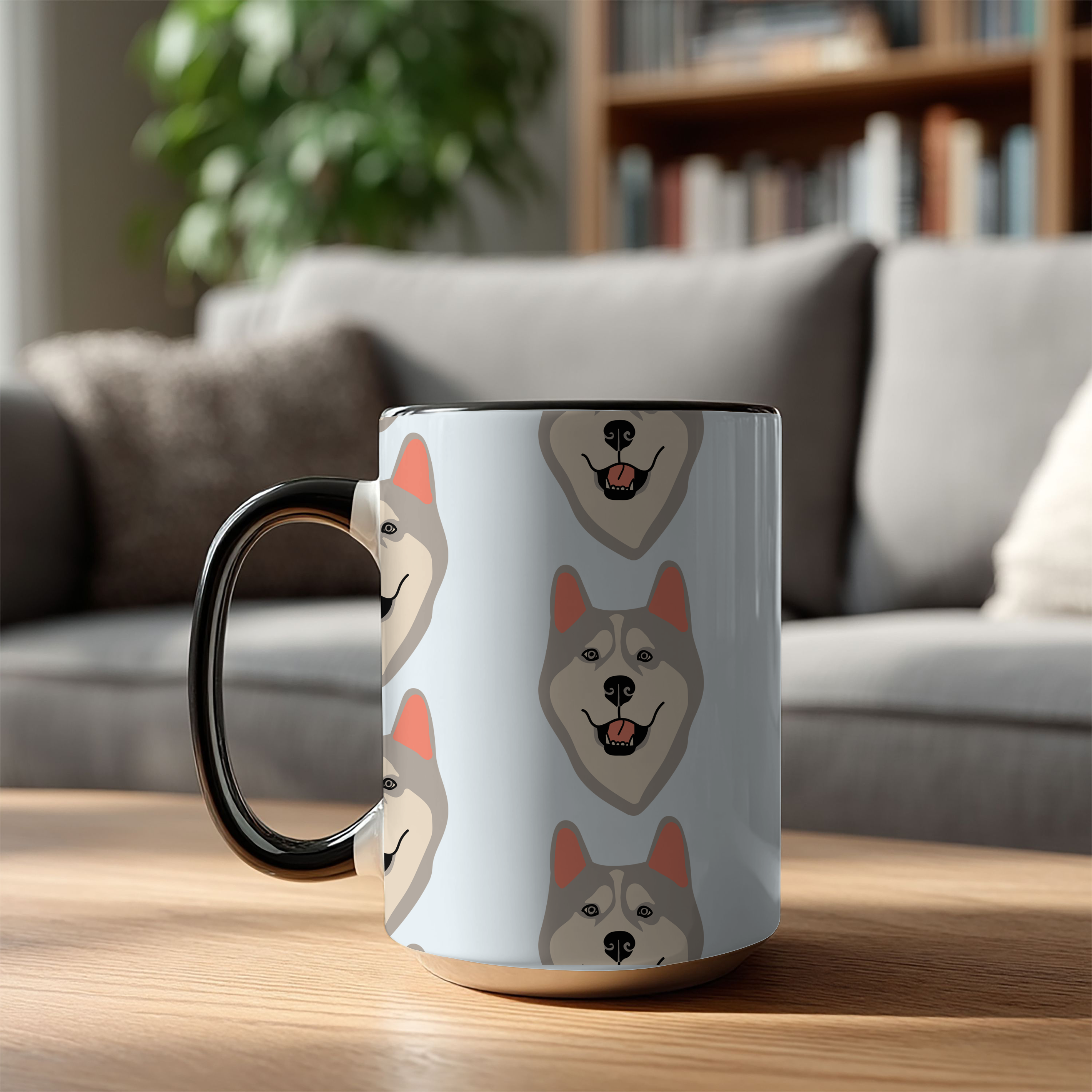 Husky Dog Doodle Design 15oz Mug