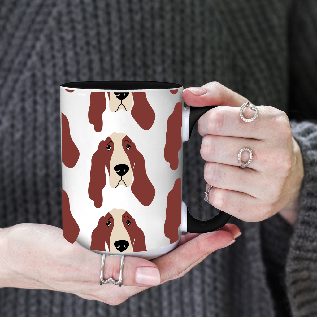 Basset Hound Dog Doodle Design 15oz Mug
