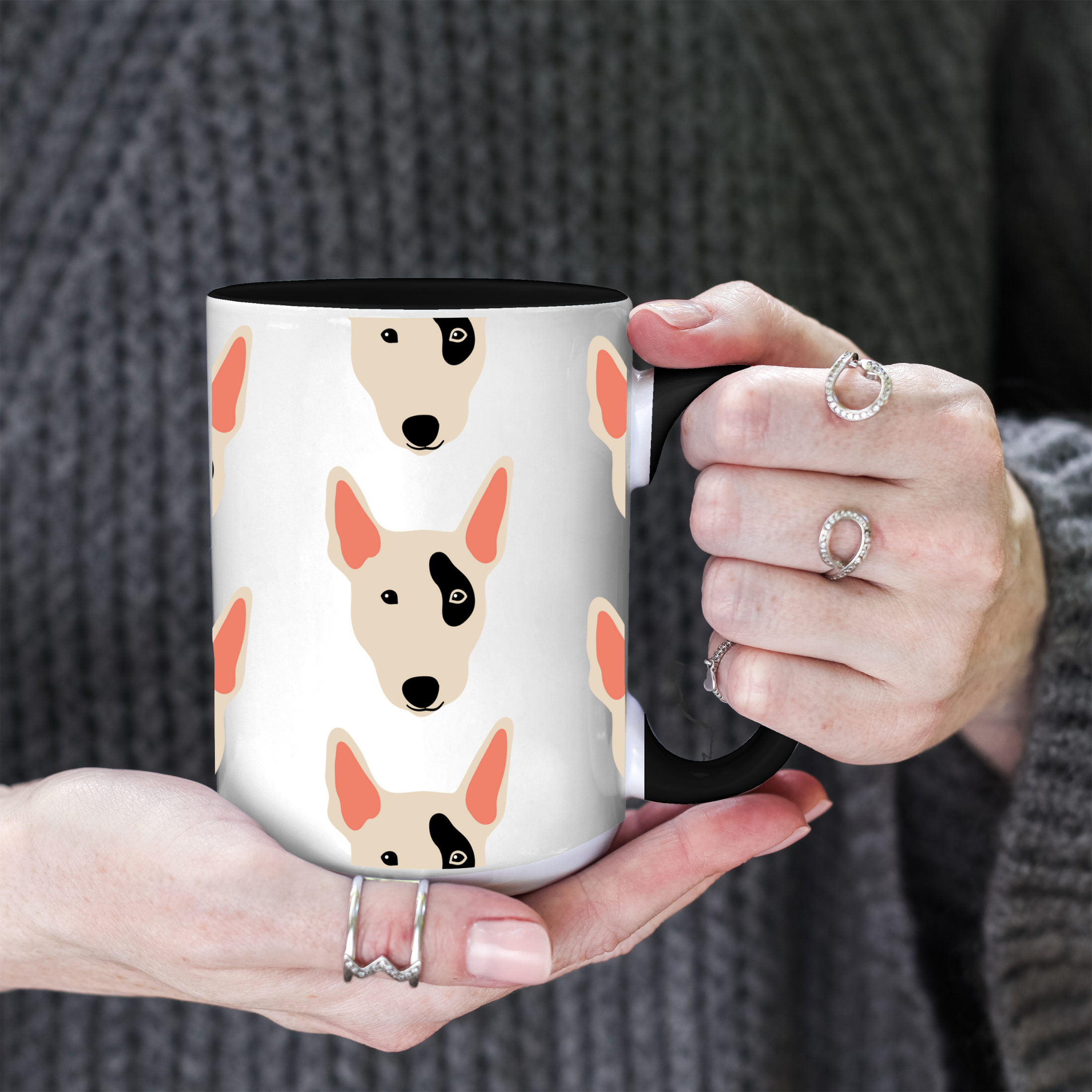 Bull Terrier Dog Doodle Design 15oz Mug