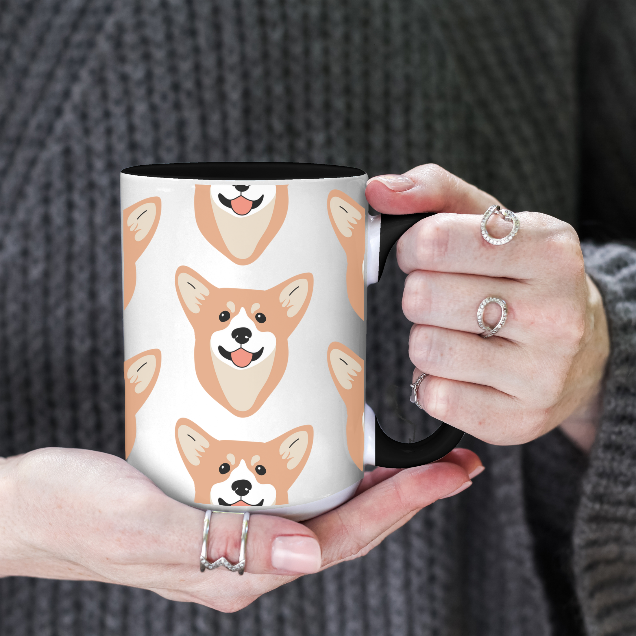 Corgi Dog Doodle Design 15oz Mug