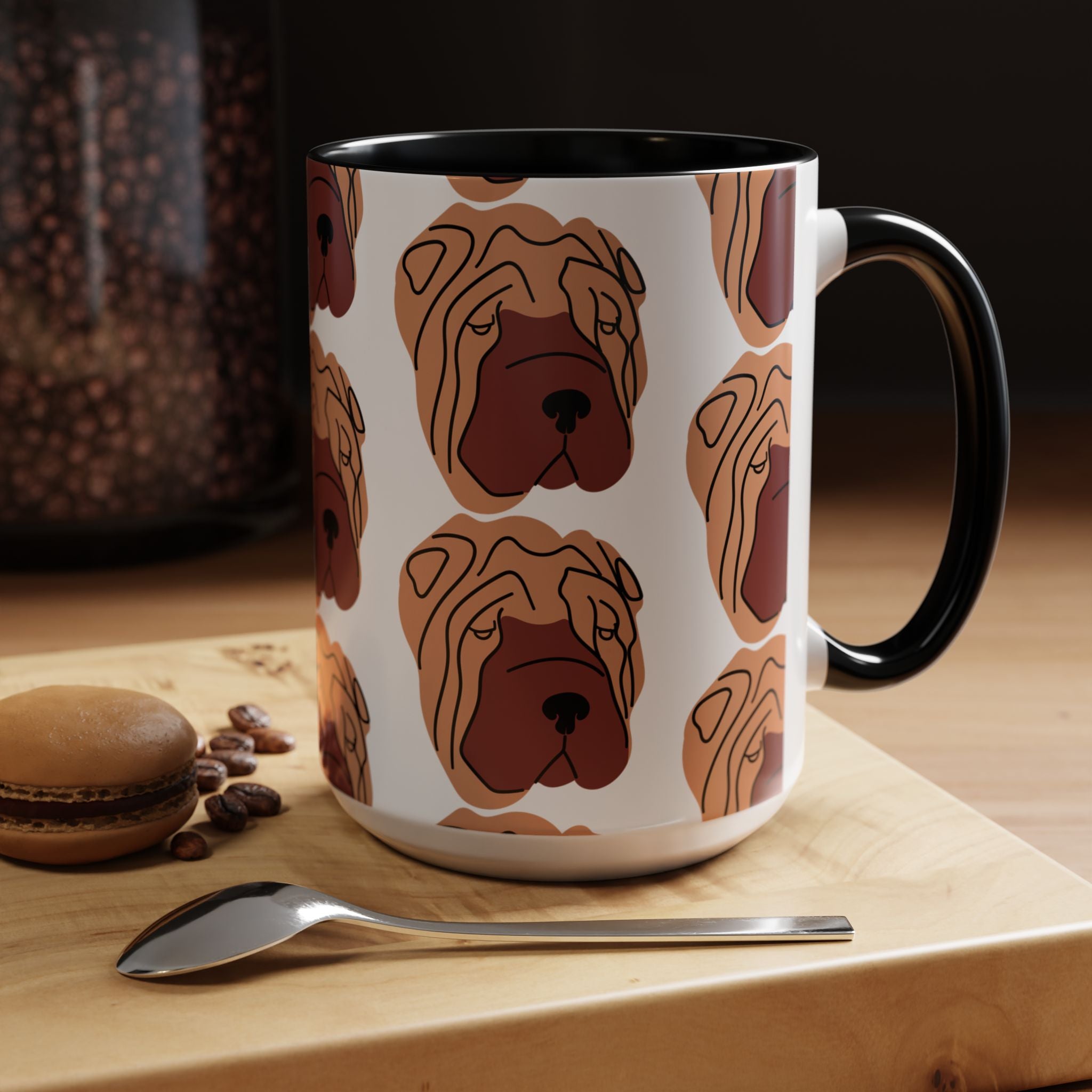 Shar Pei Dog Doodle Design 15oz Mug