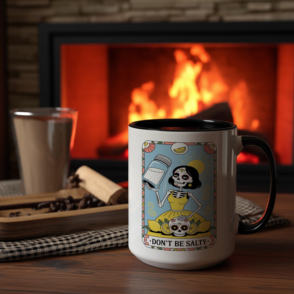 Don't be Salty - Skeleton Tarot Card - Adult Humor Mug