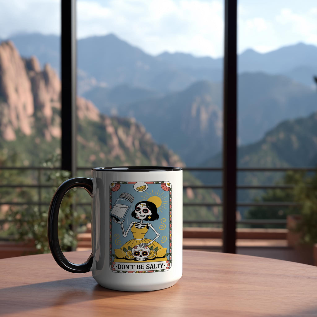 Don't be Salty - Skeleton Tarot Card - Adult Humor Mug
