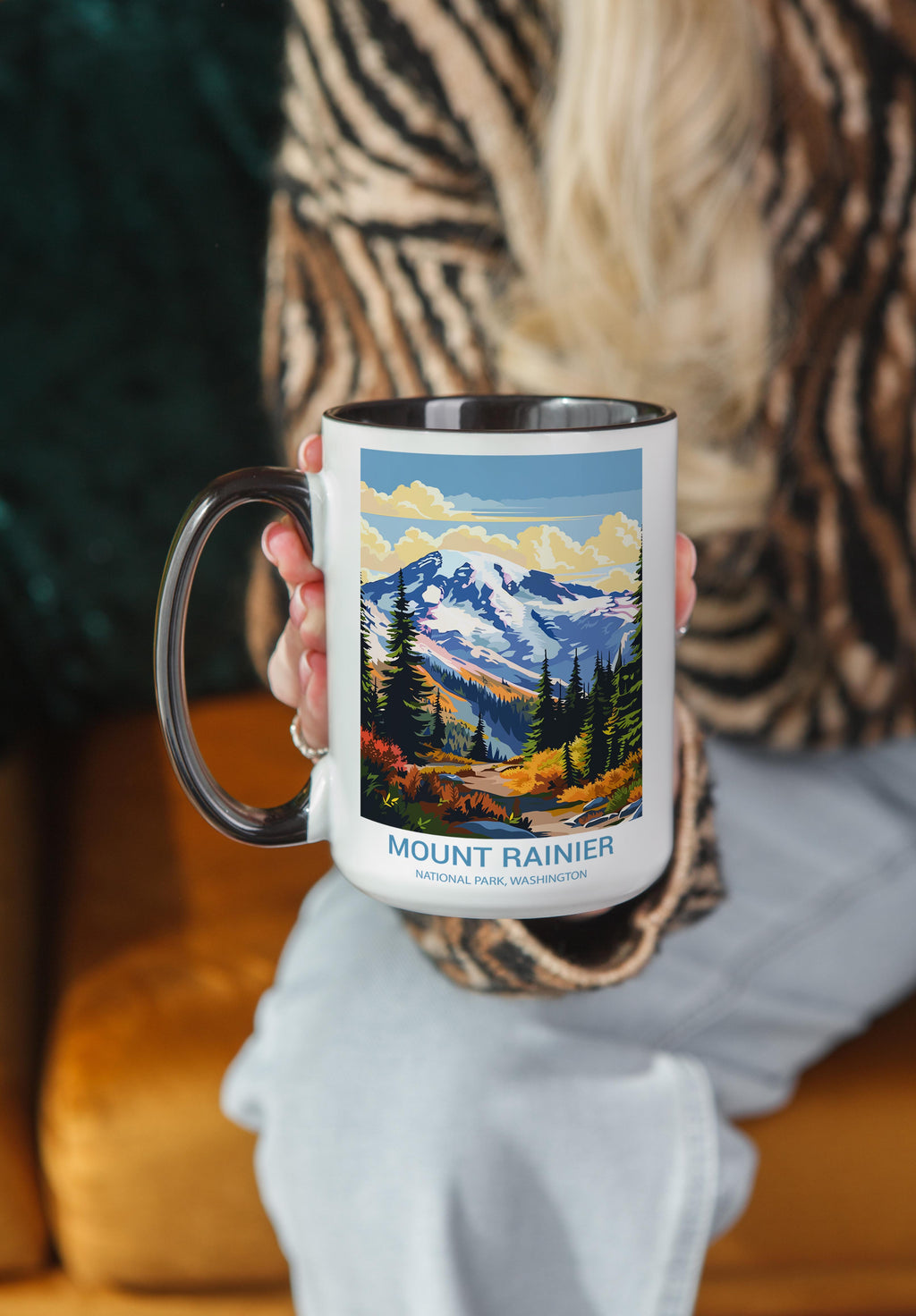 Mount Rainier - Washington - US National Park Tourism Mug
