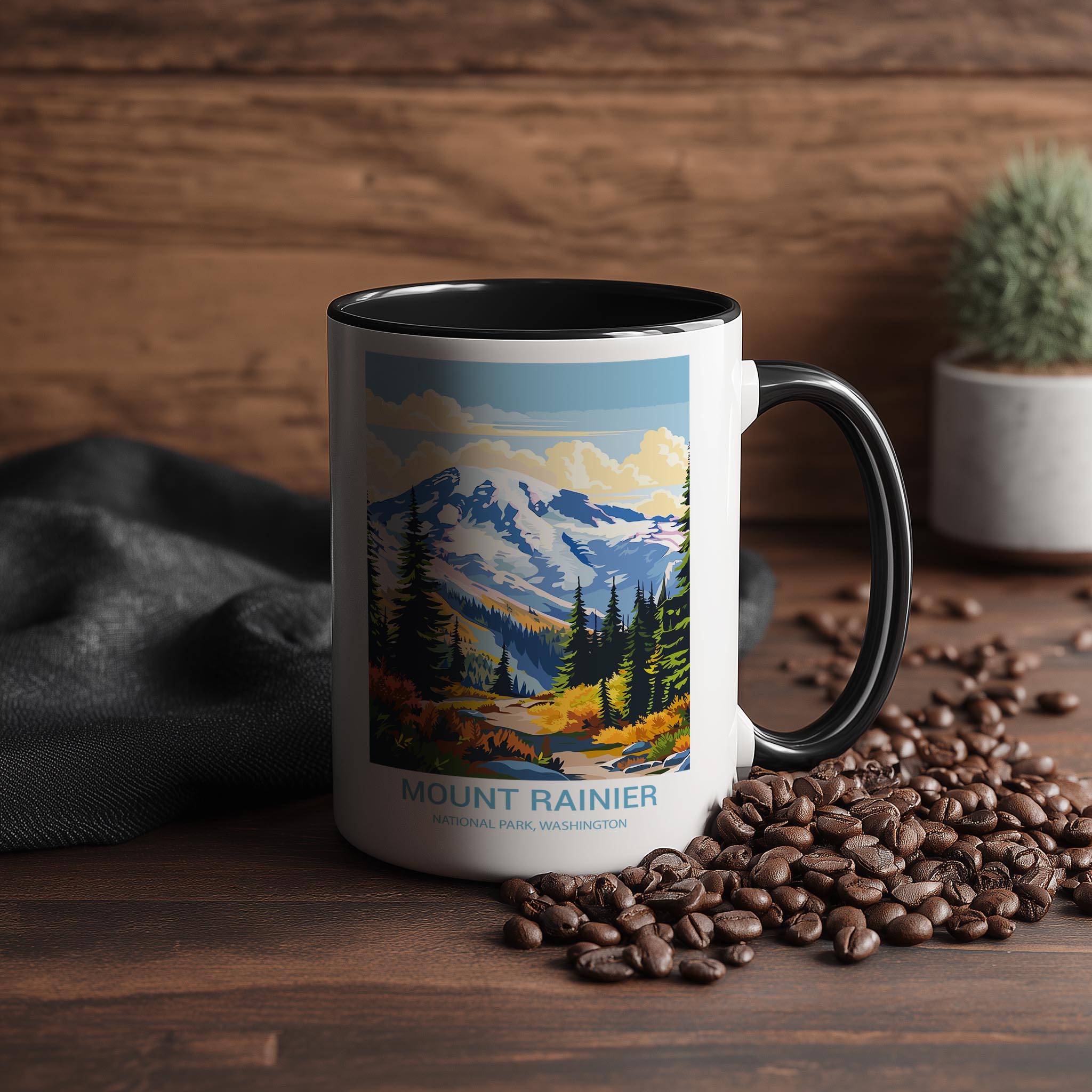 Mount Rainier - Washington - US National Park Tourism Mug