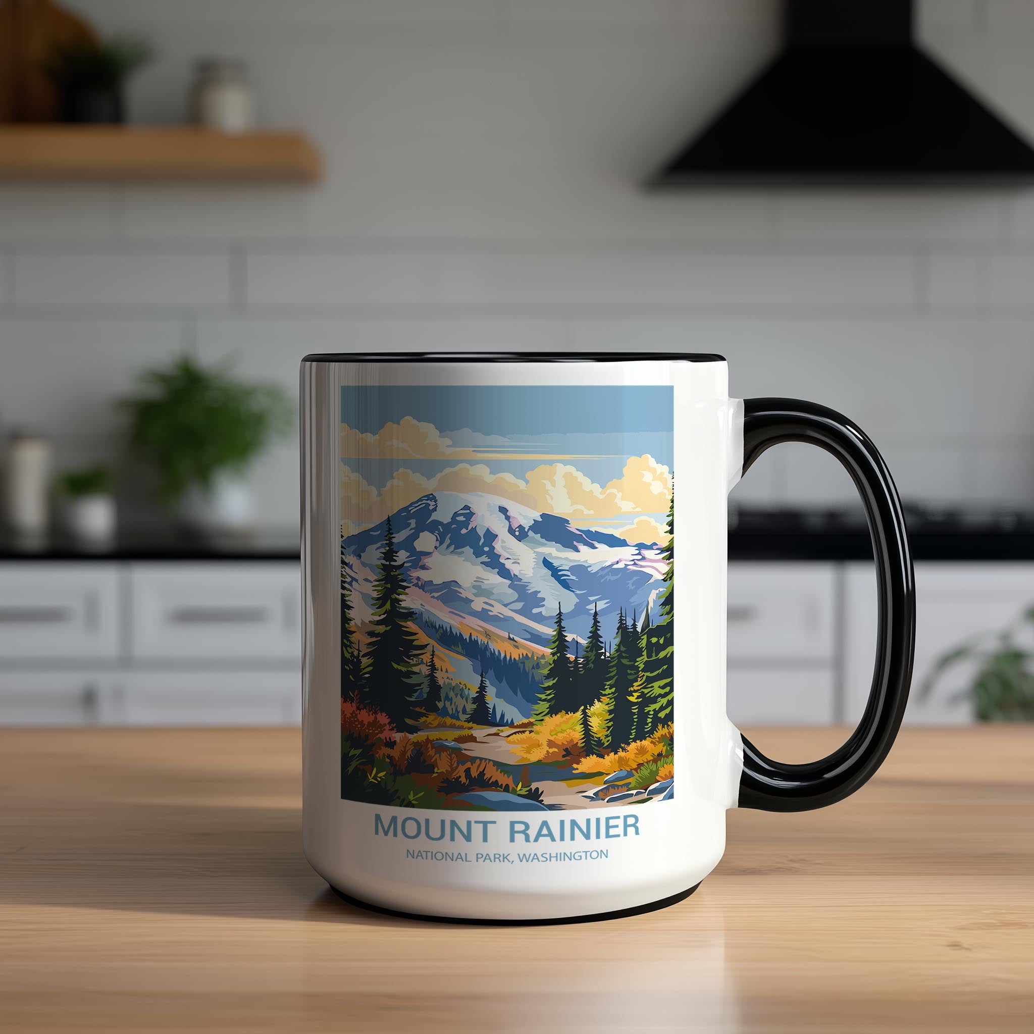 Mount Rainier - Washington - US National Park Tourism Mug