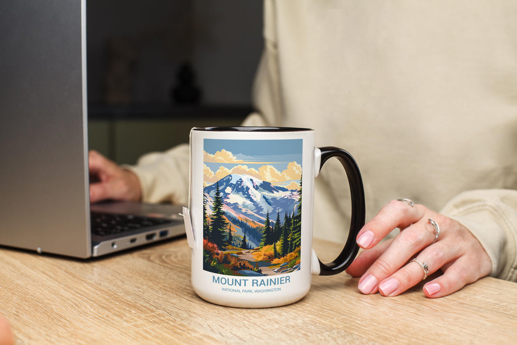 Mount Rainier - Washington - US National Park Tourism Mug