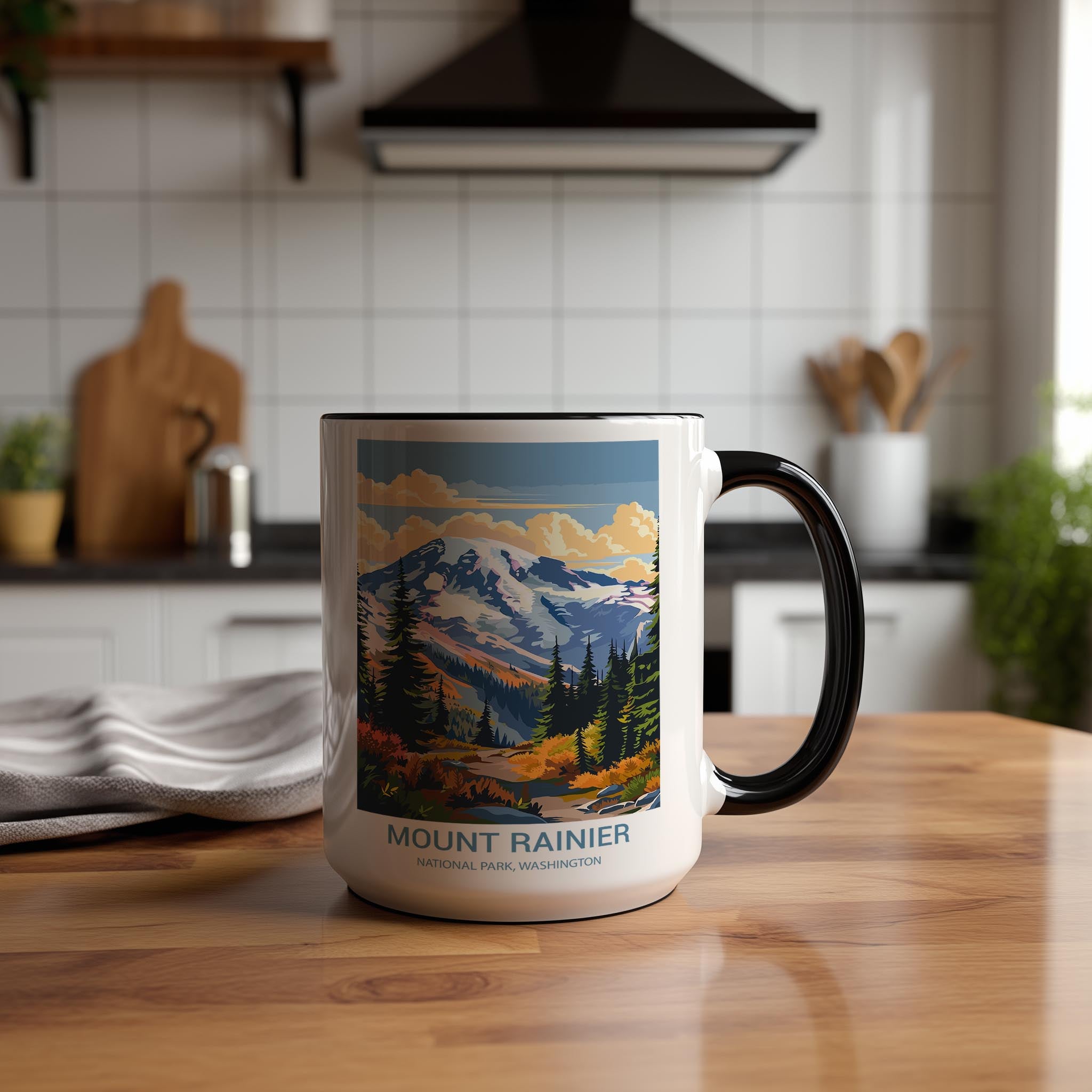 Mount Rainier - Washington - US National Park Tourism Mug