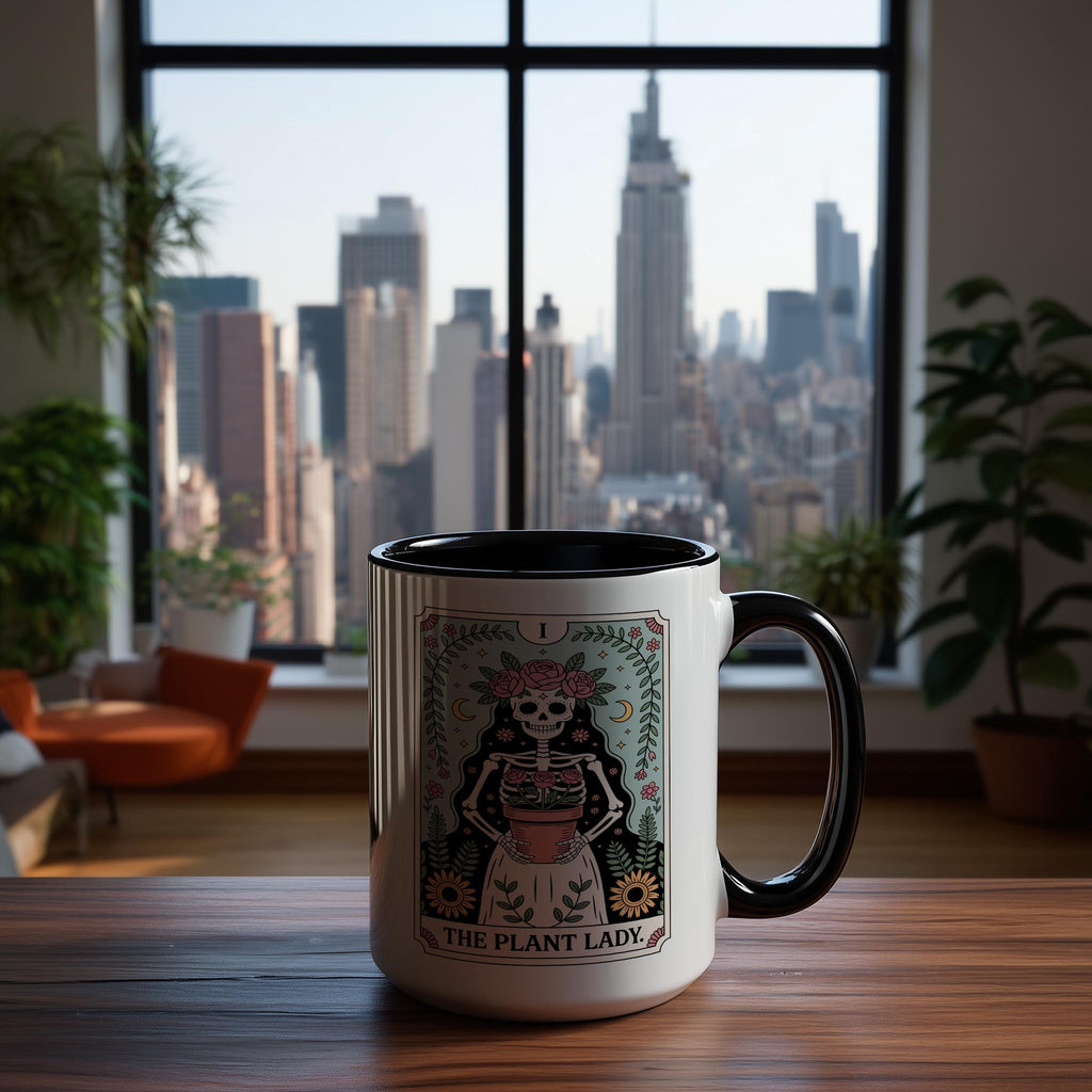 The Plant Lady - Skeleton tarot Card - Hobbies and Interest Mug