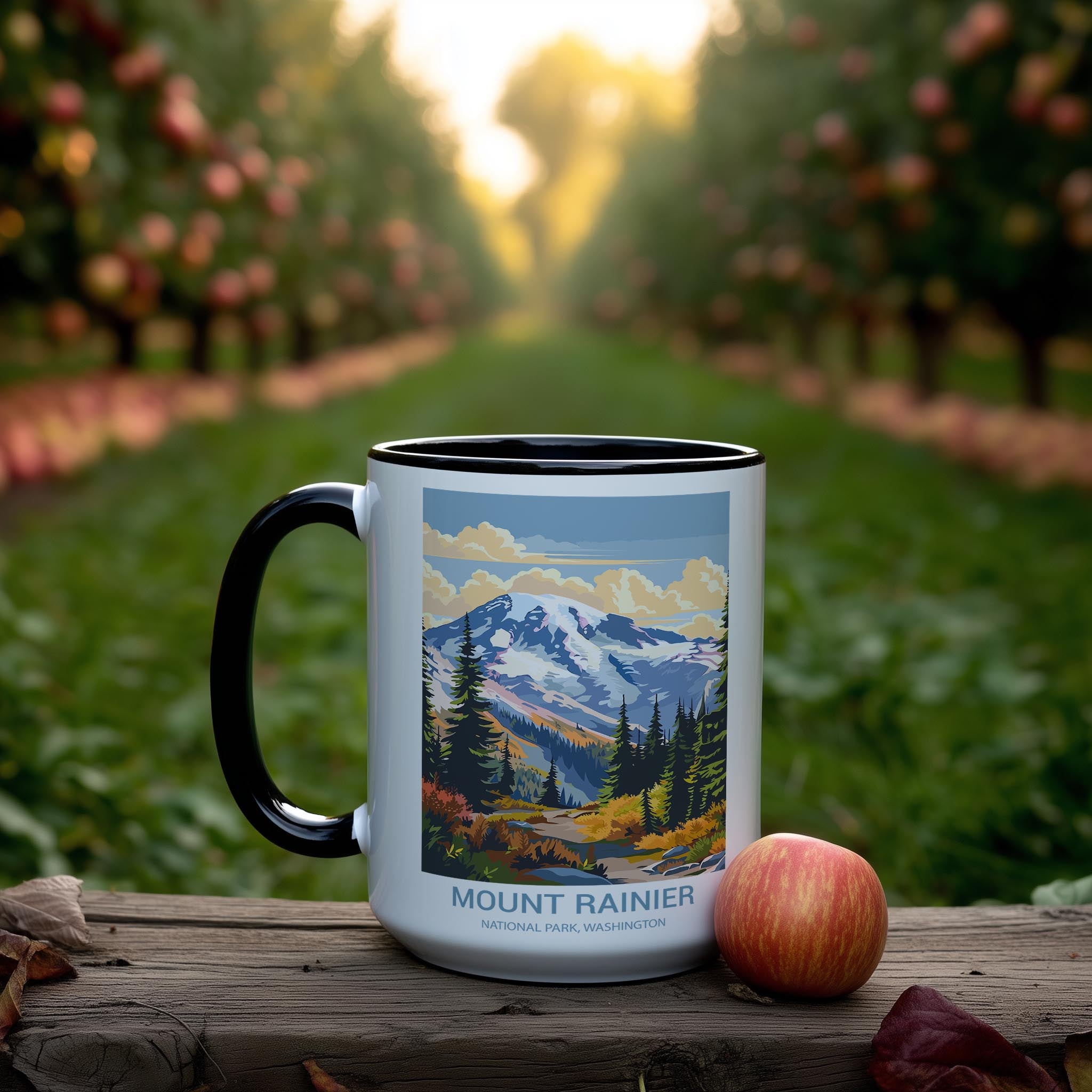 Mount Rainier - Washington - US National Park Tourism Mug