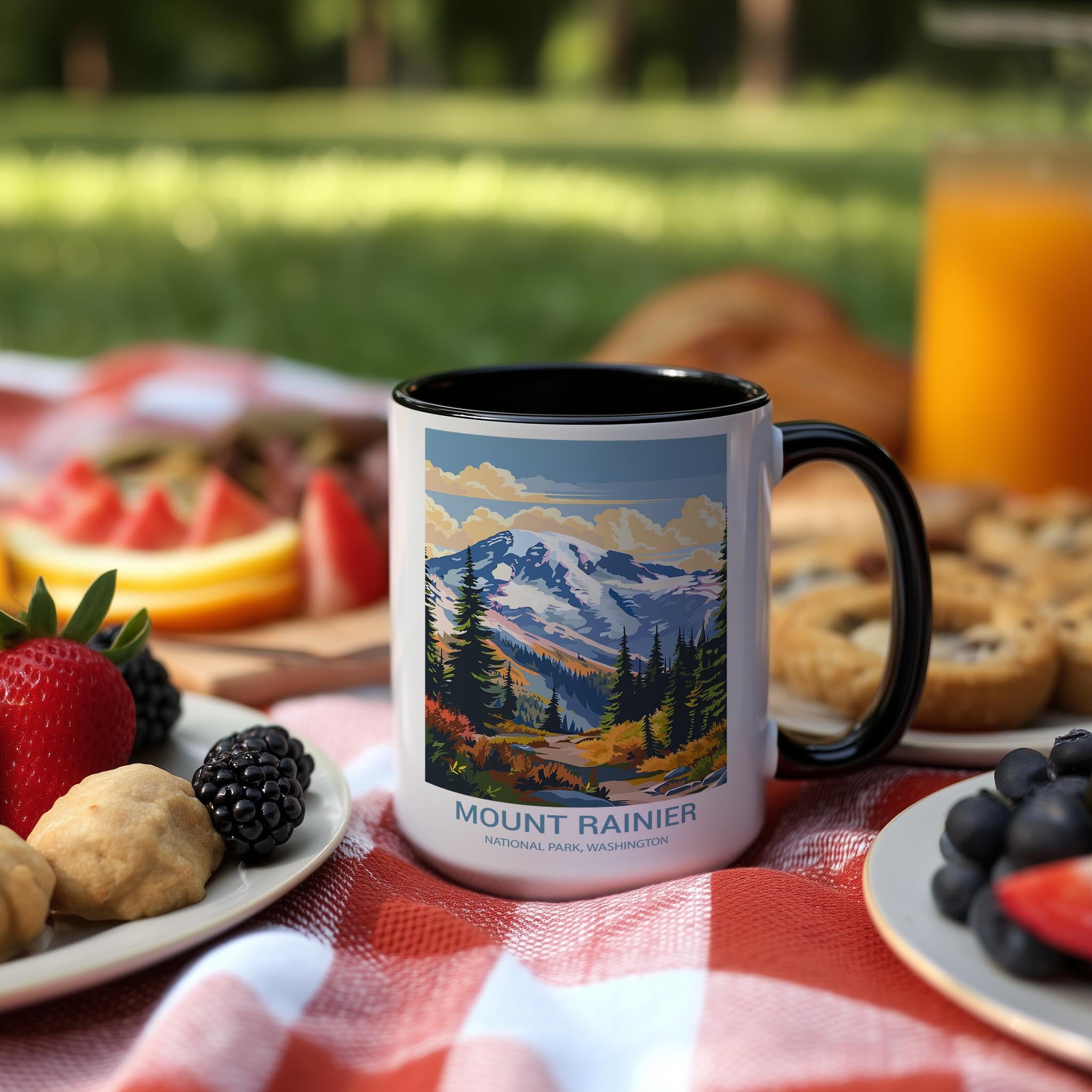 Mount Rainier - Washington - US National Park Tourism Mug