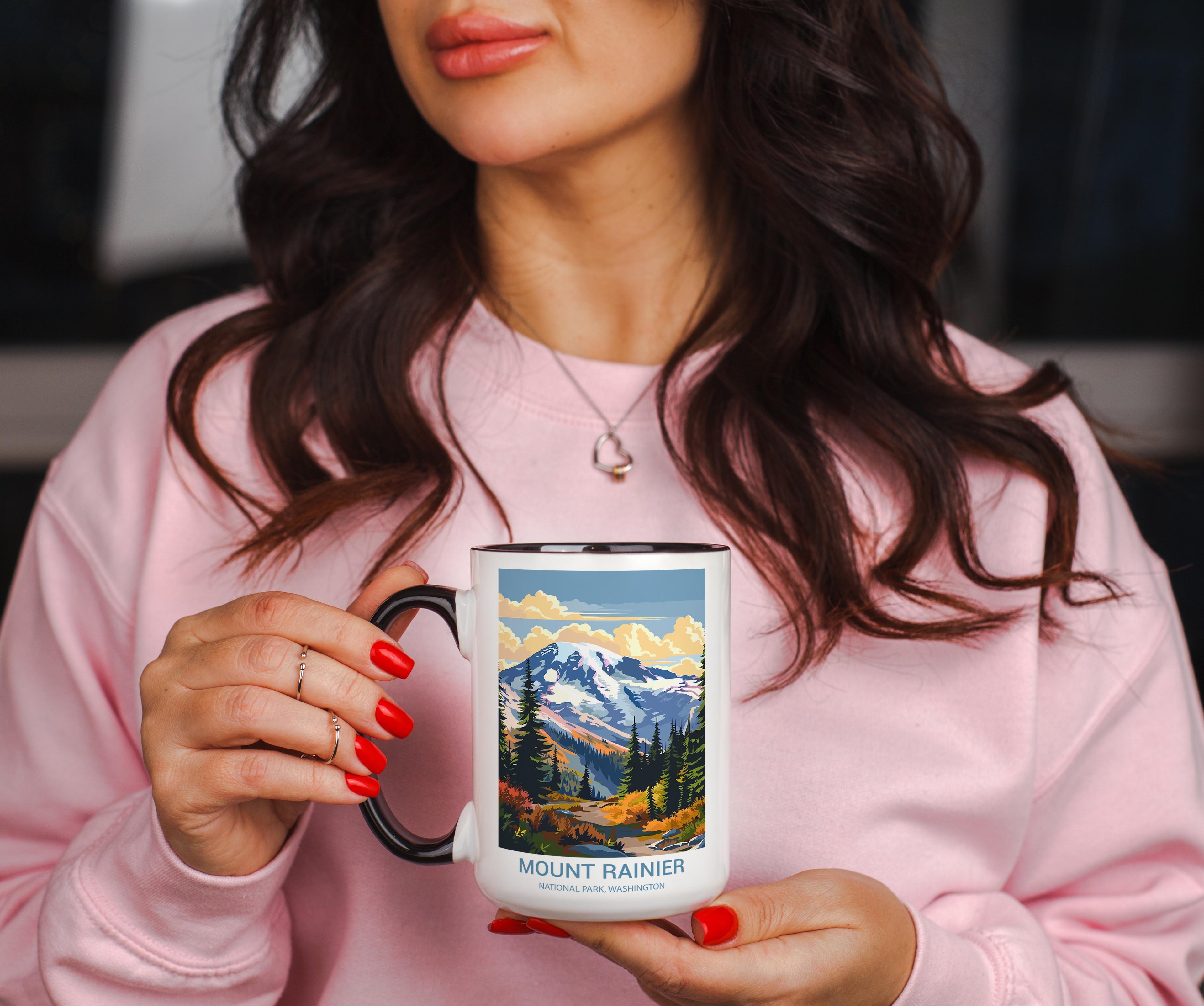 Mount Rainier - Washington - US National Park Tourism Mug