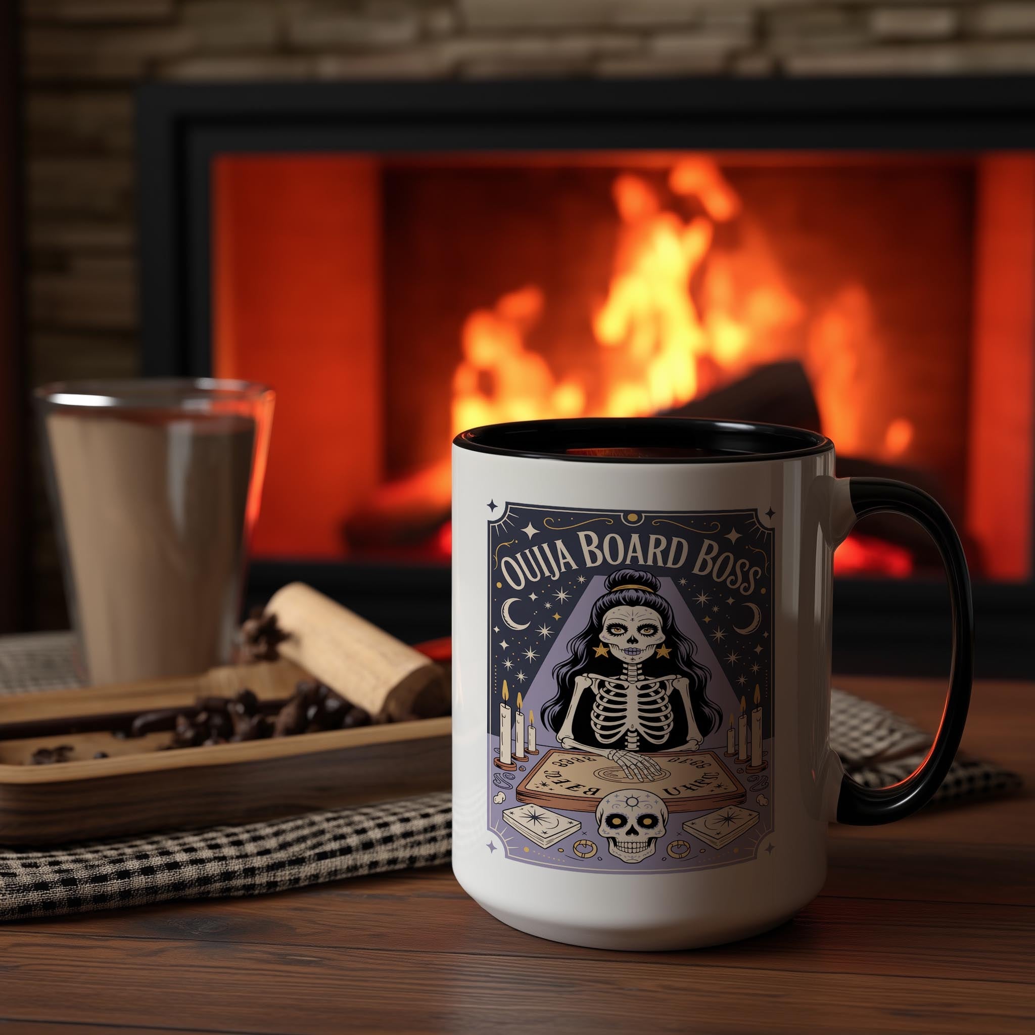 Ouija Board Boss - Skeleton Tarot Card - Hobbies and Interests Mug