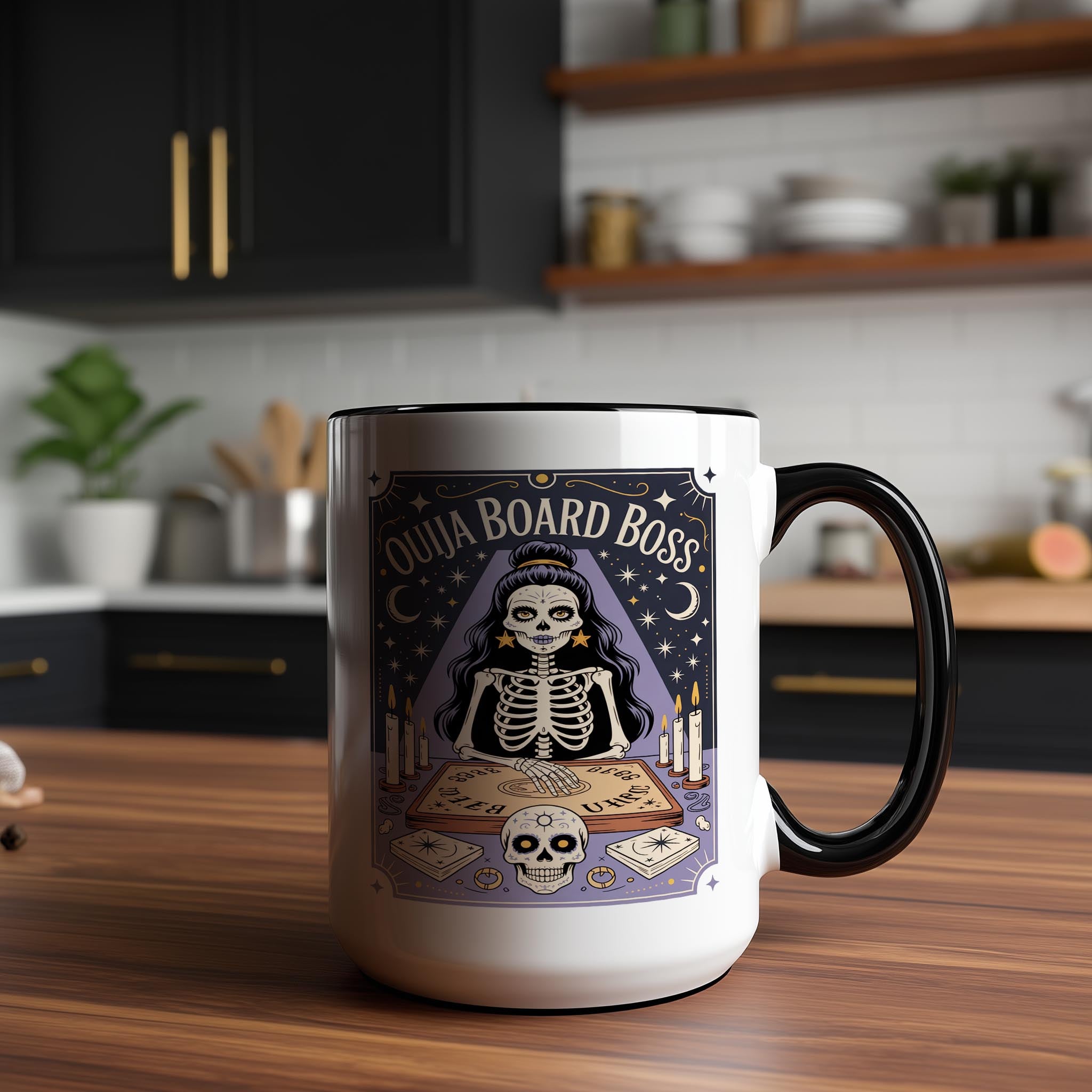 Ouija Board Boss - Skeleton Tarot Card - Hobbies and Interests Mug