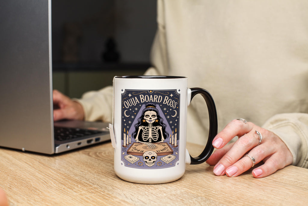 Ouija Board Boss - Skeleton Tarot Card - Hobbies and Interests Mug