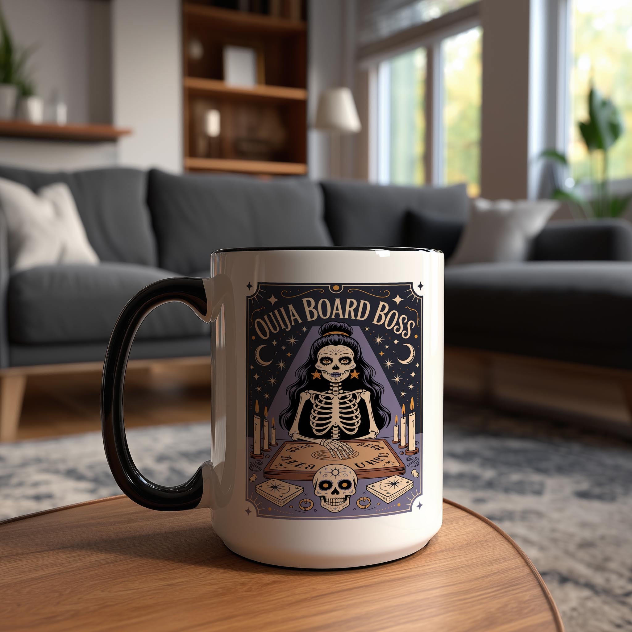 Ouija Board Boss - Skeleton Tarot Card - Hobbies and Interests Mug