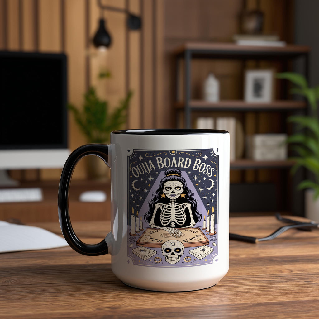Ouija Board Boss - Skeleton Tarot Card - Hobbies and Interests Mug