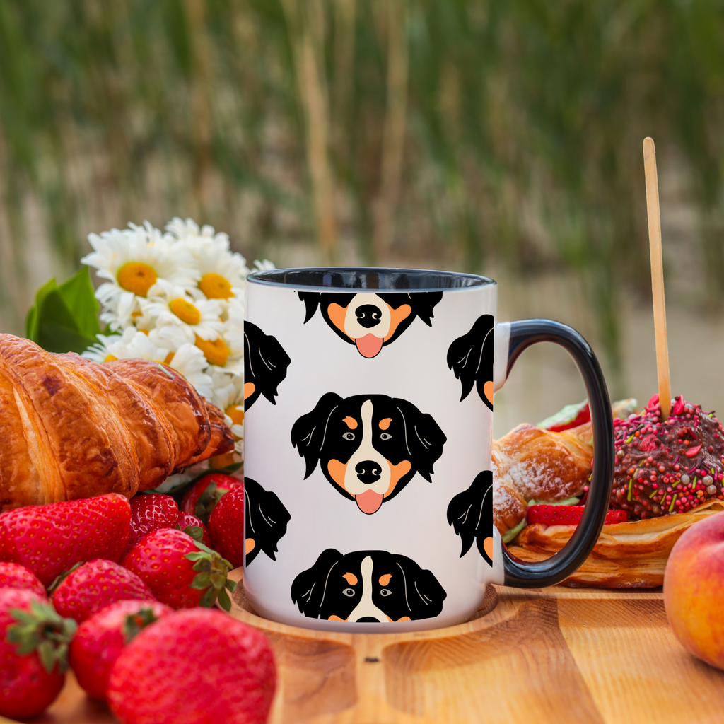 Bernese Mountain Dog Doodle Design 15oz Mug