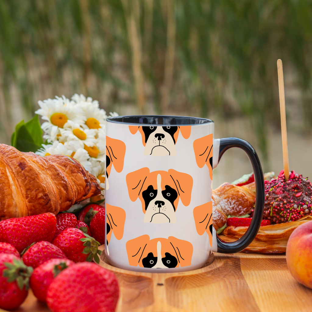 Boxer Dog Doodle Design 15oz Mug